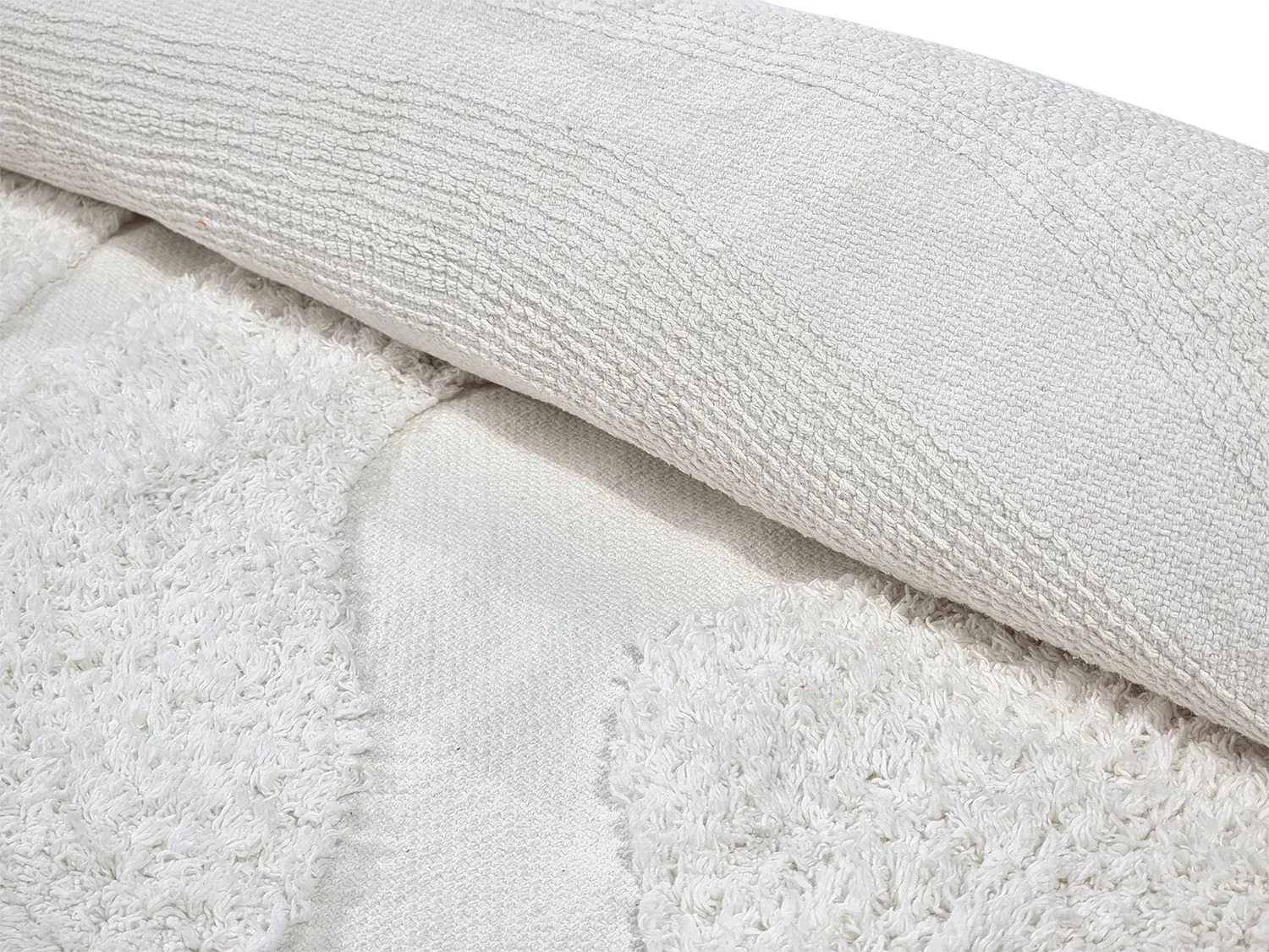 Rund matta - Bonnie Natural Cotton Shaggy (offwhite)
