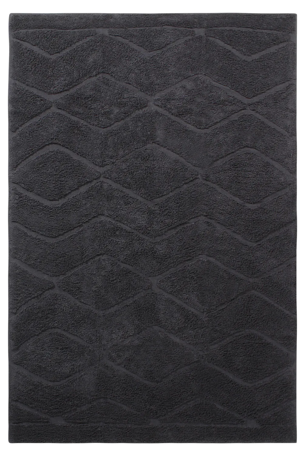 Ryamattor - Brynn Natural Cotton Shaggy (svart)