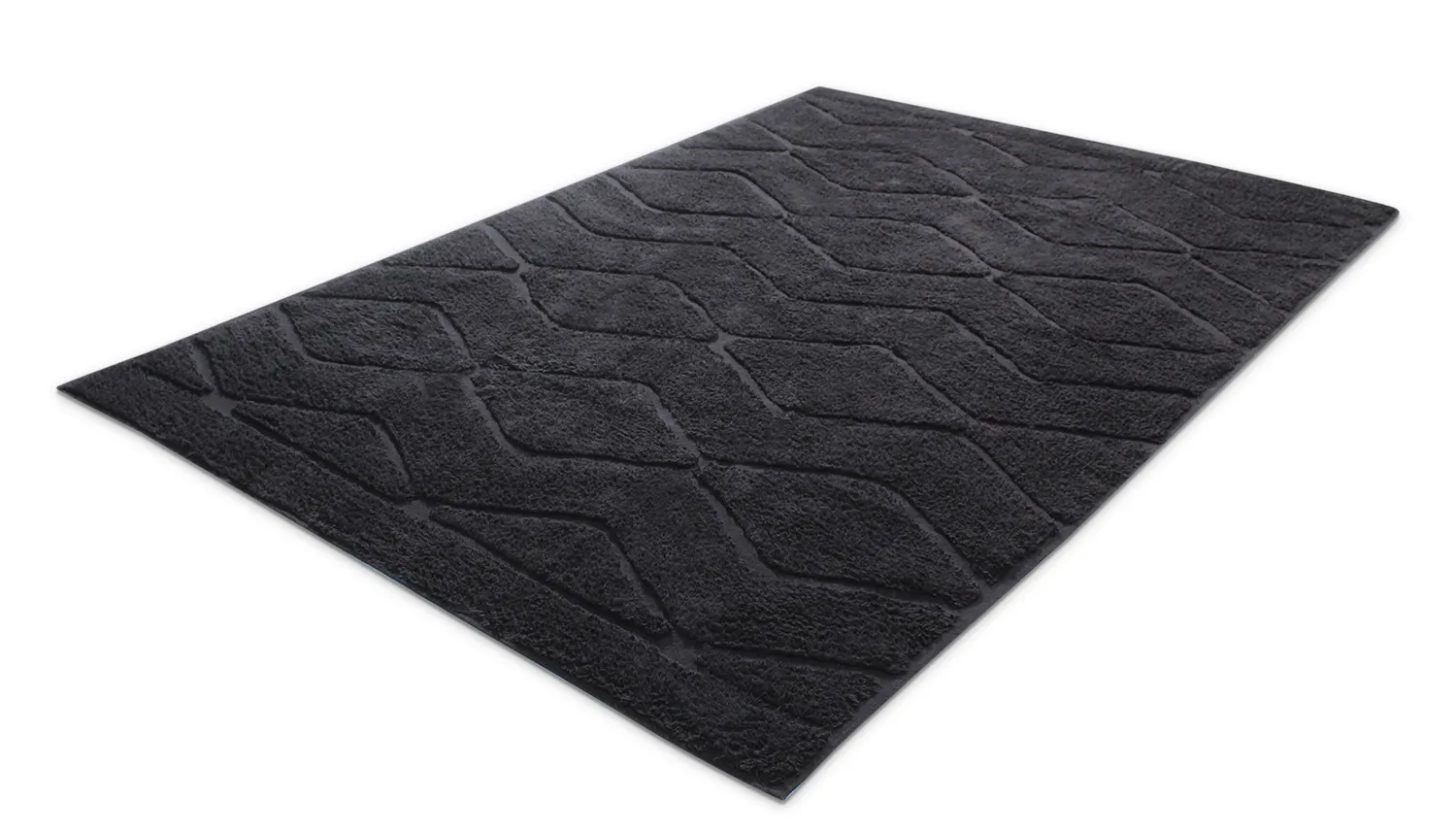 Ryamattor - Brynn Natural Cotton Shaggy (svart)