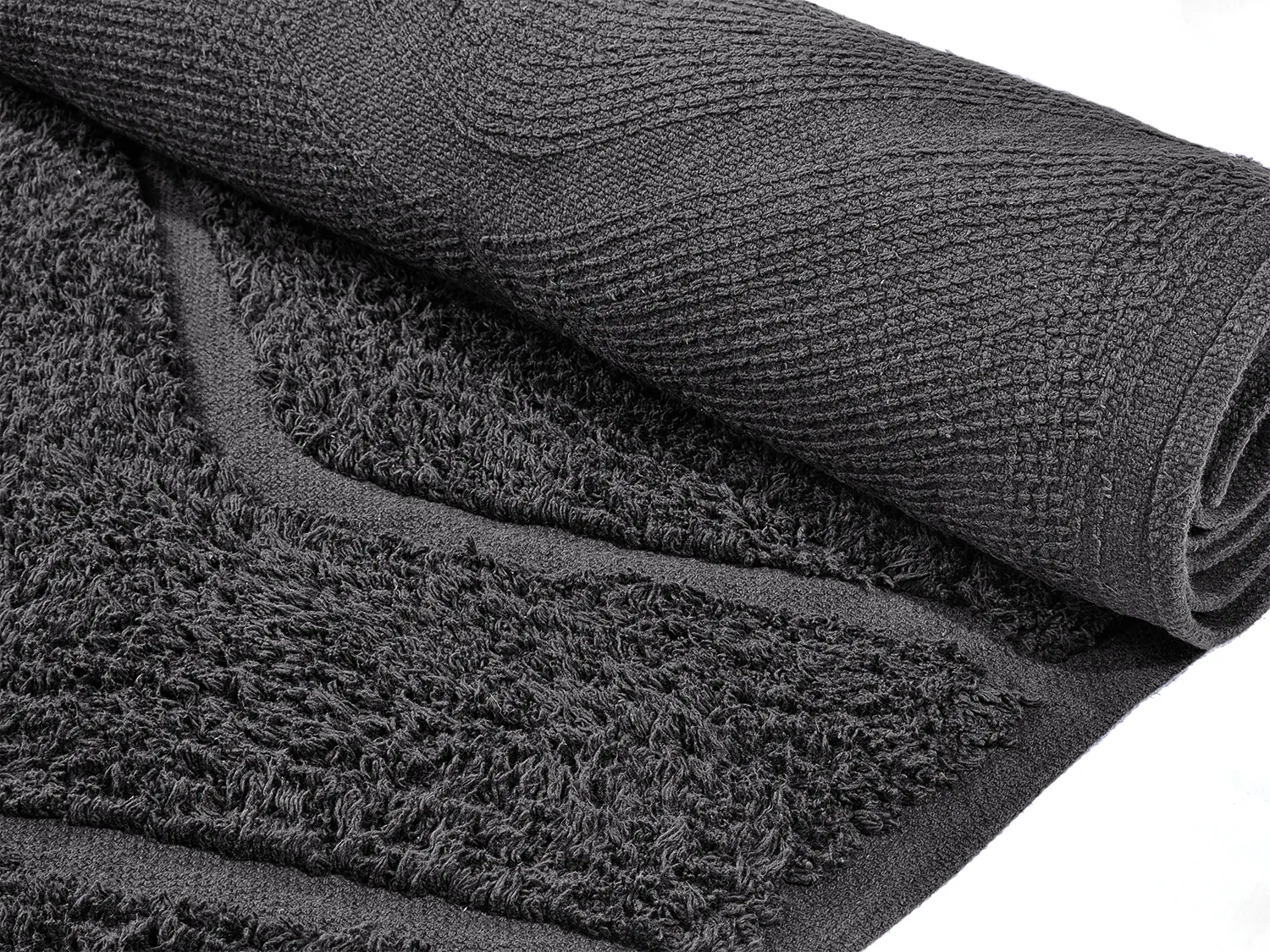 Ryamattor - Brynn Natural Cotton Shaggy (svart)