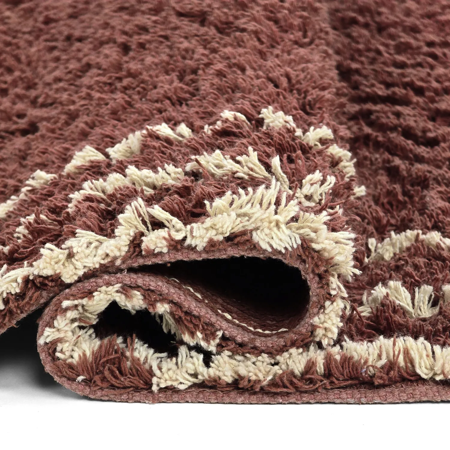 Ryamattor - Cataya Natural Cotton Shaggy (brun/beige)