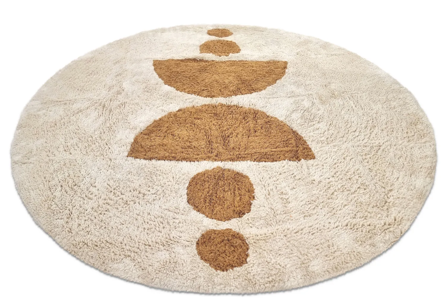 Rund matta - Cervia Natural Cotton Shaggy (beige)