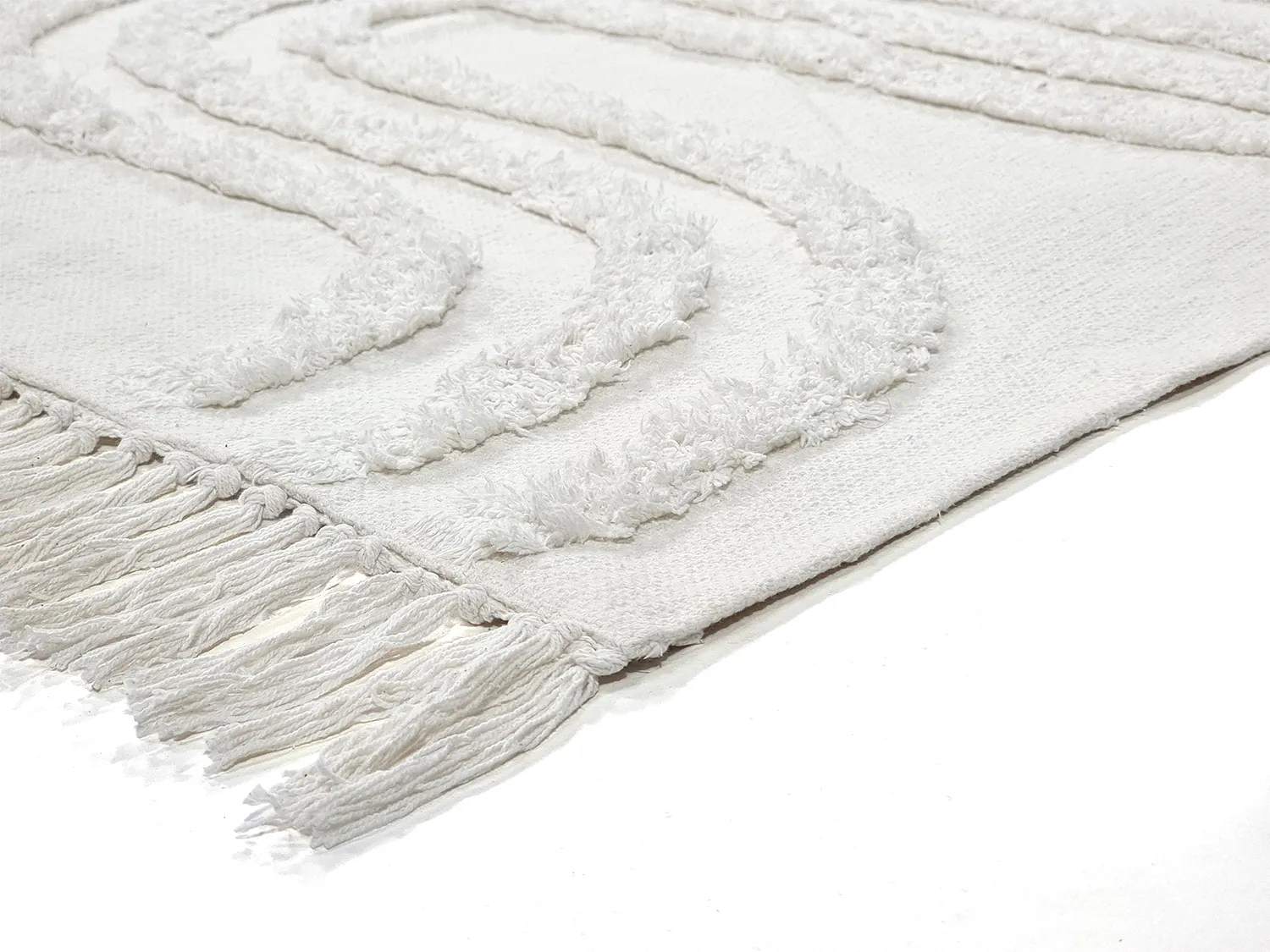 Ryamattor - Como Natural Cotton Shaggy (offwhite)