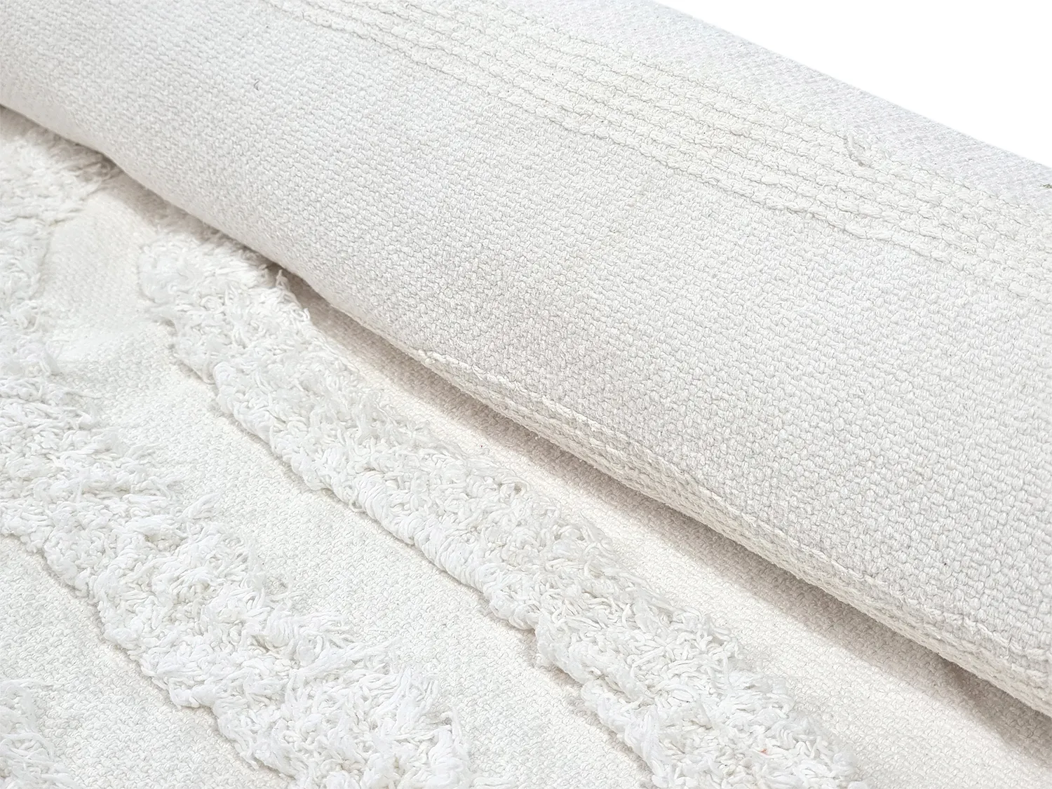 Ryamattor - Como Natural Cotton Shaggy (offwhite)