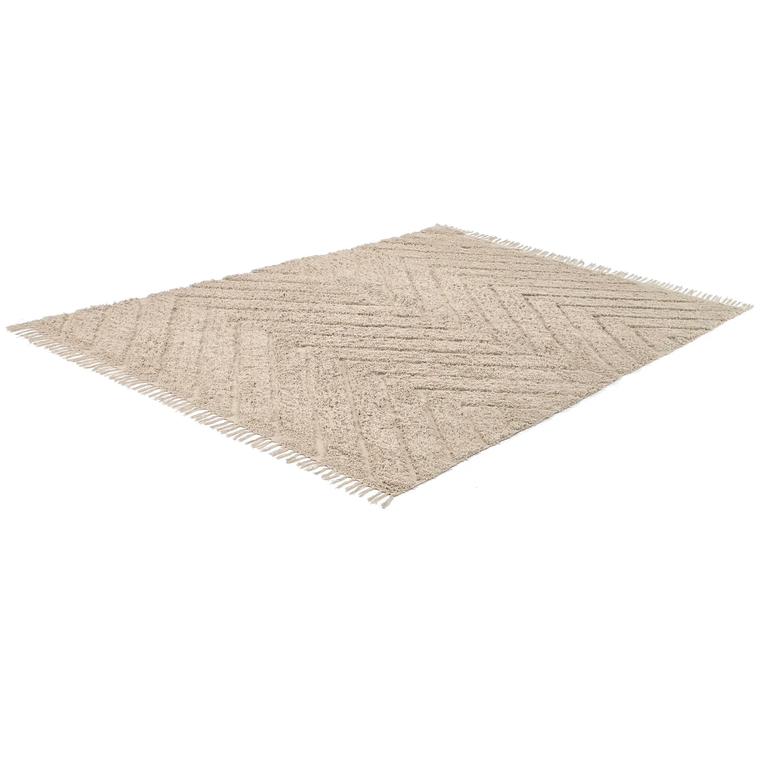 Ryamattor - Conara Natural Cotton Shaggy (beige)