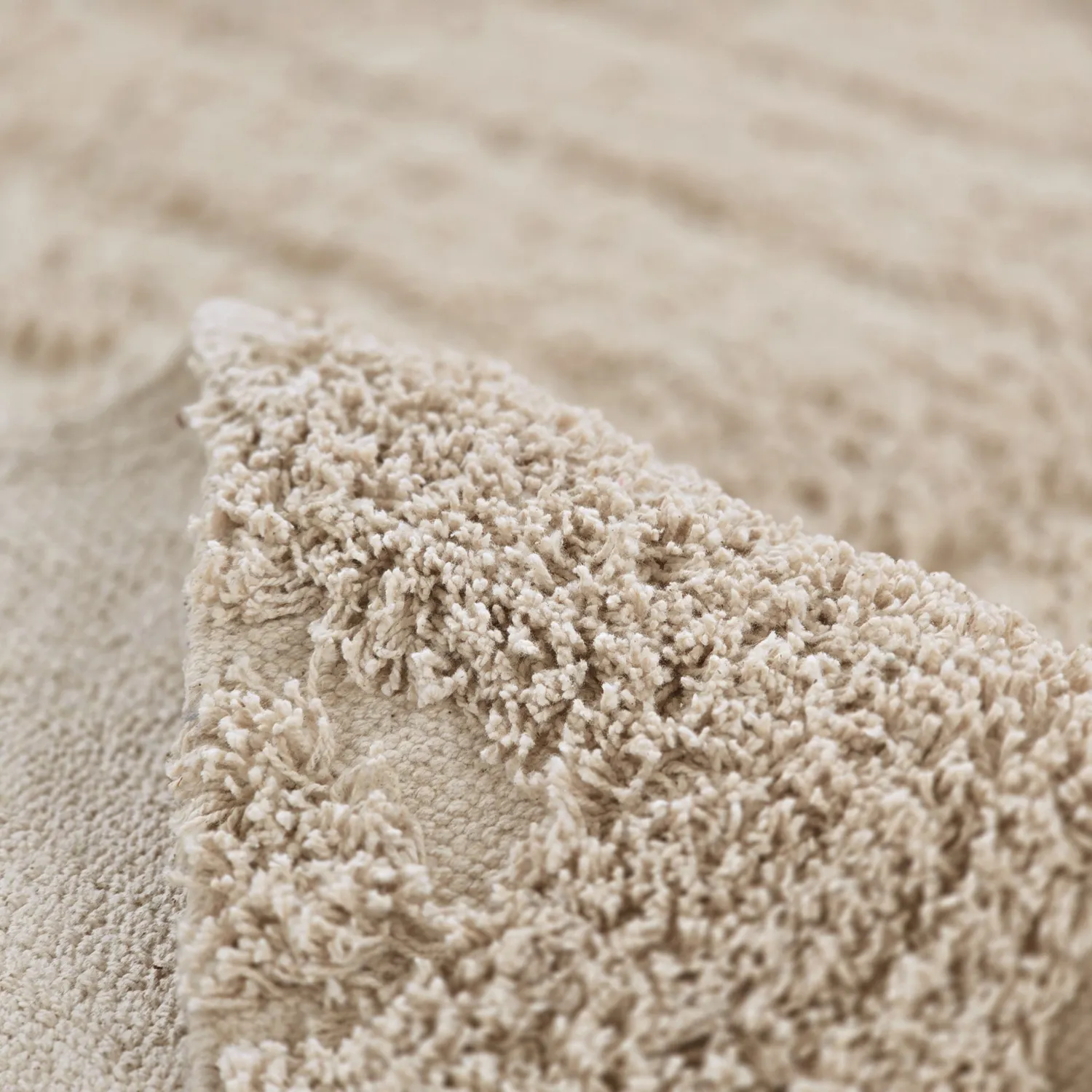 Ryamattor - Conara Natural Cotton Shaggy (beige)
