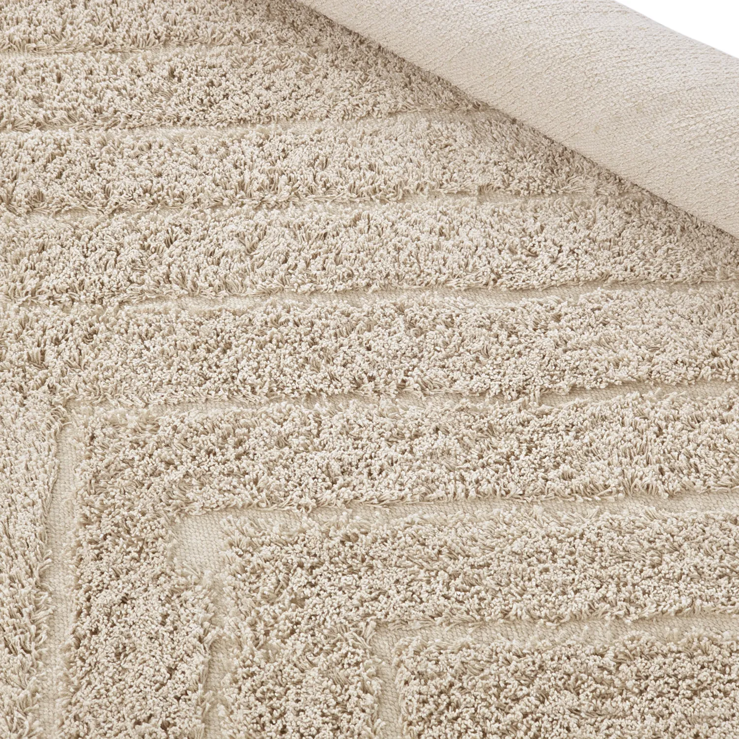 Ryamattor - Conara Natural Cotton Shaggy (beige)