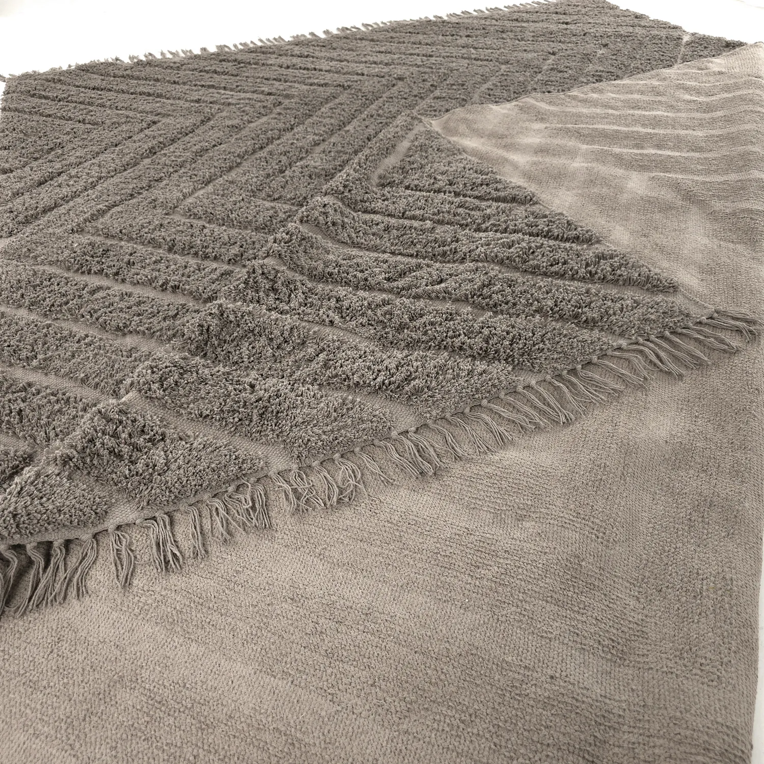 Ryamattor - Conara Natural Cotton Shaggy (taupe)