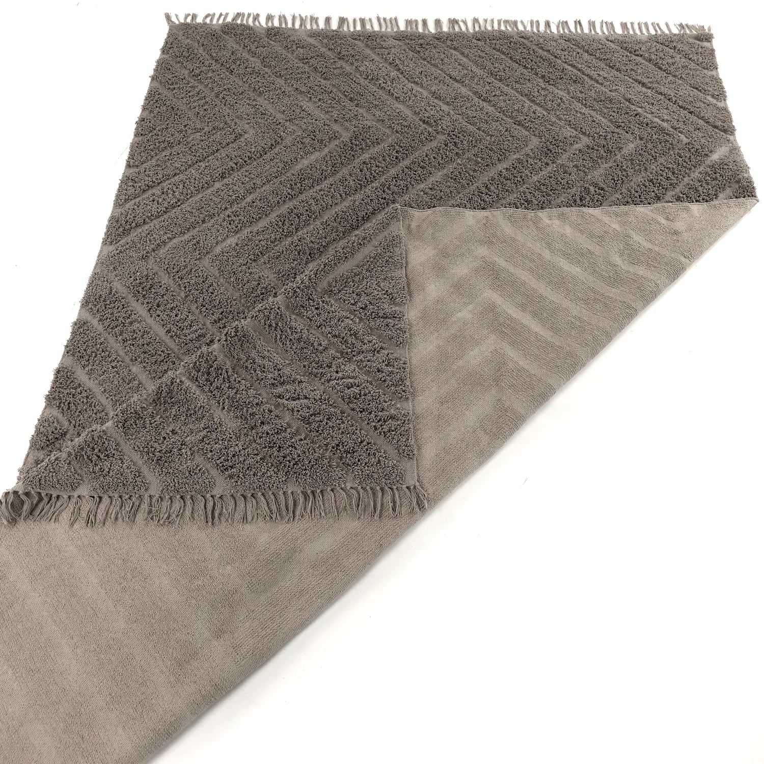 Ryamattor - Conara Natural Cotton Shaggy (taupe)