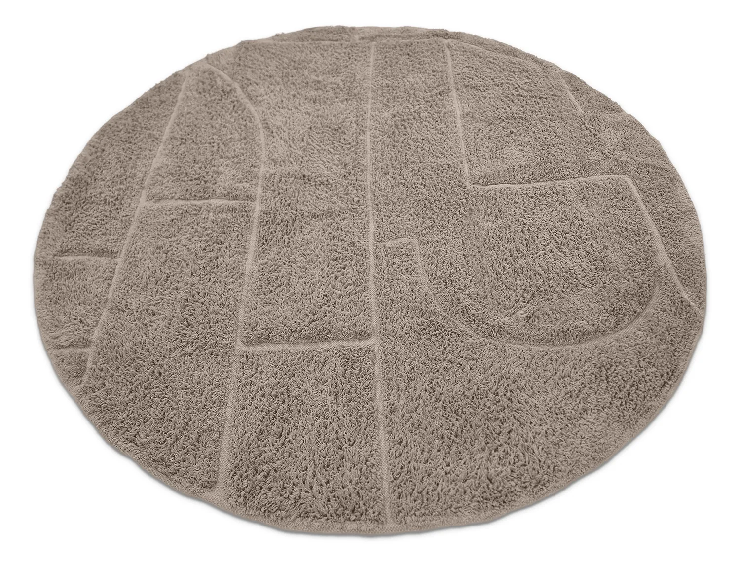 Rund matta - Cremona Natural Cotton Shaggy (taupe)