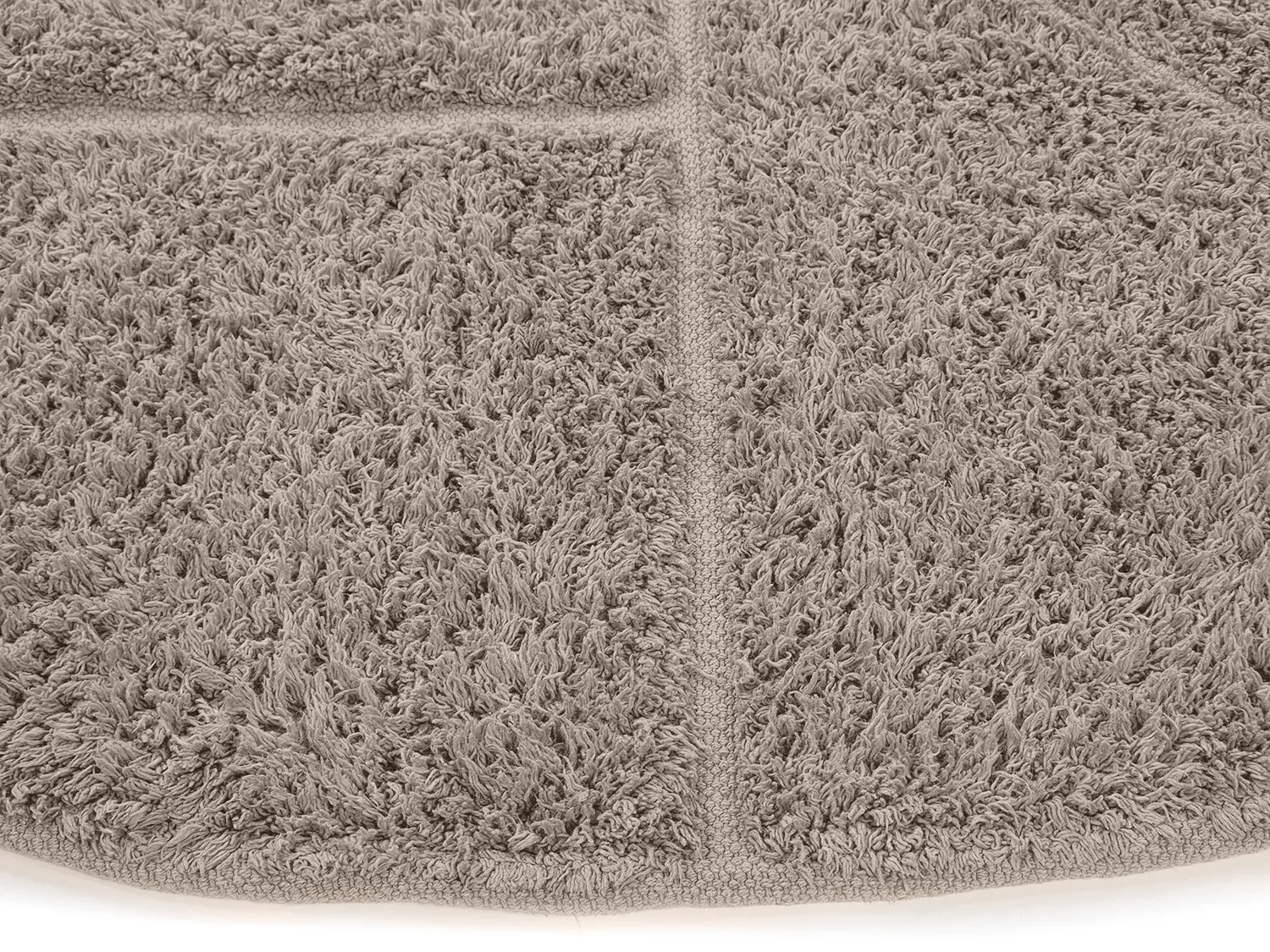 Rund matta - Cremona Natural Cotton Shaggy (taupe)