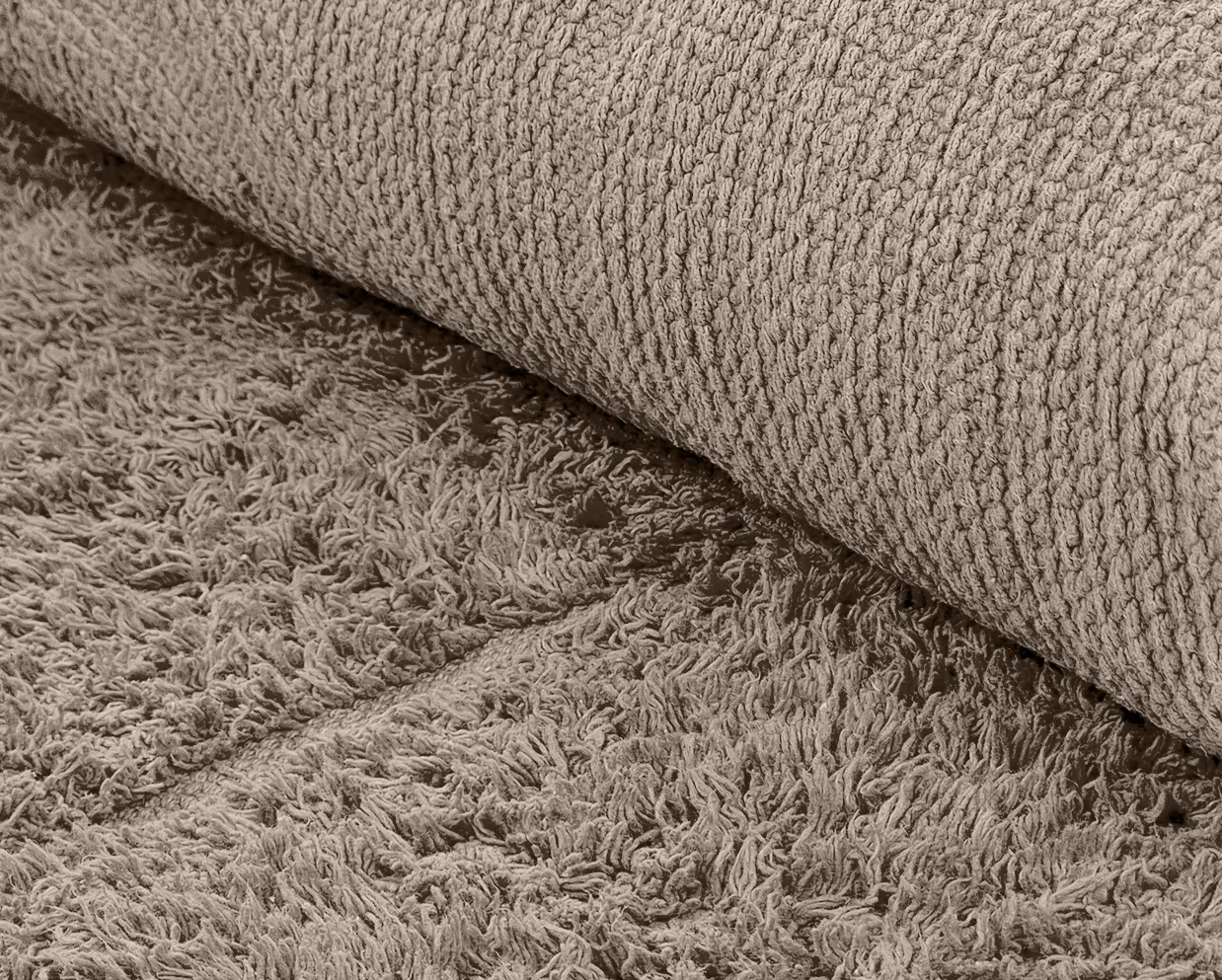 Rund matta - Cremona Natural Cotton Shaggy (taupe)