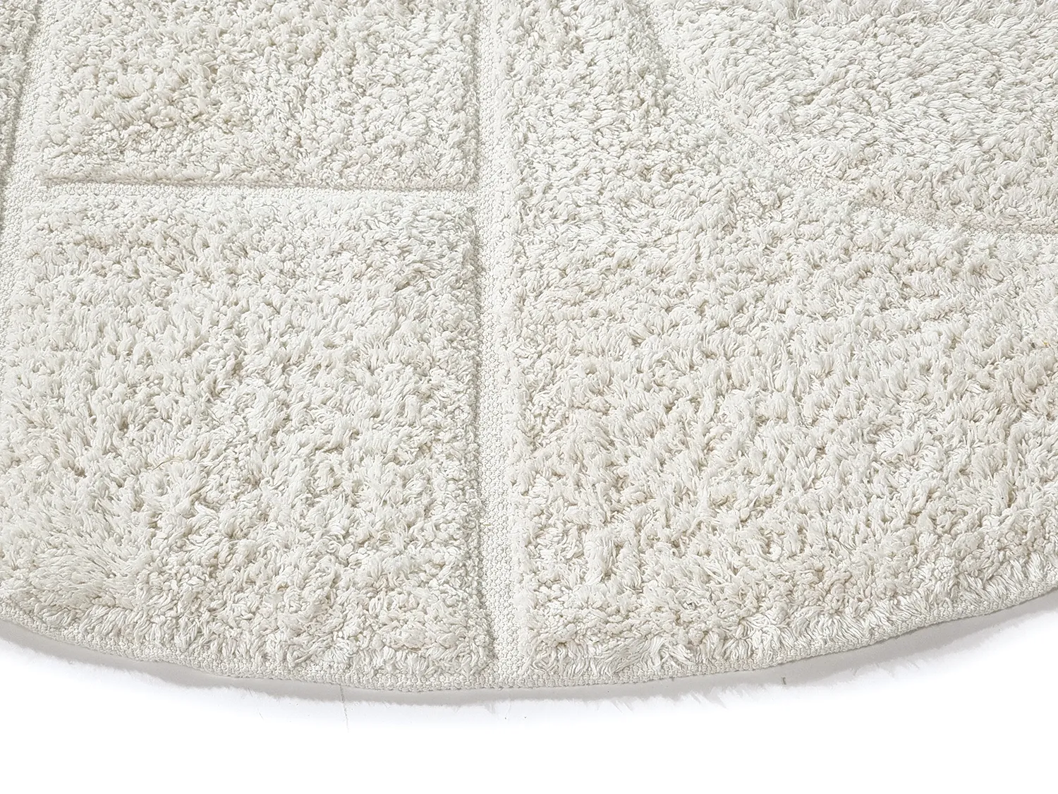 Rund matta - Cremona Natural Cotton Shaggy (offwhite)