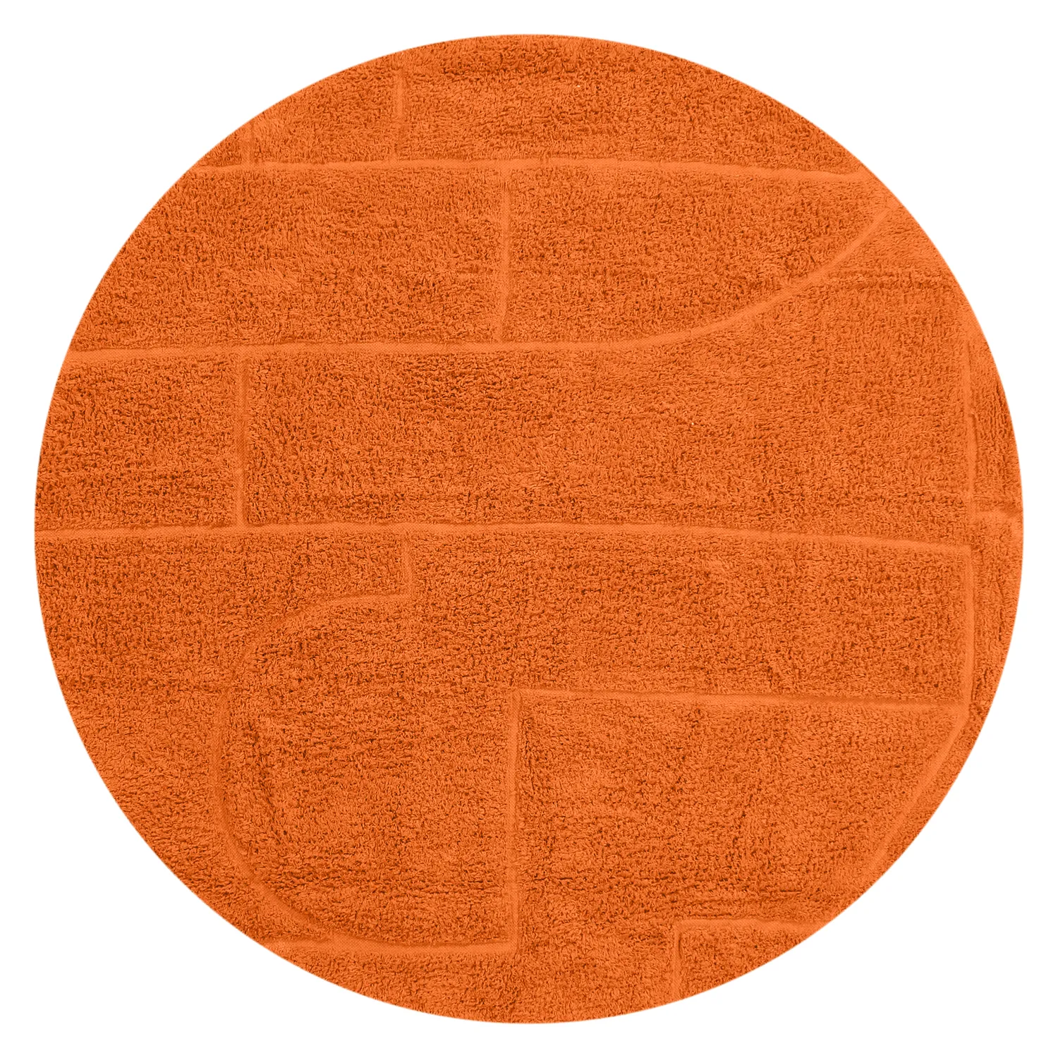 Rund matta - Cremona Natural Cotton Shaggy (orange)