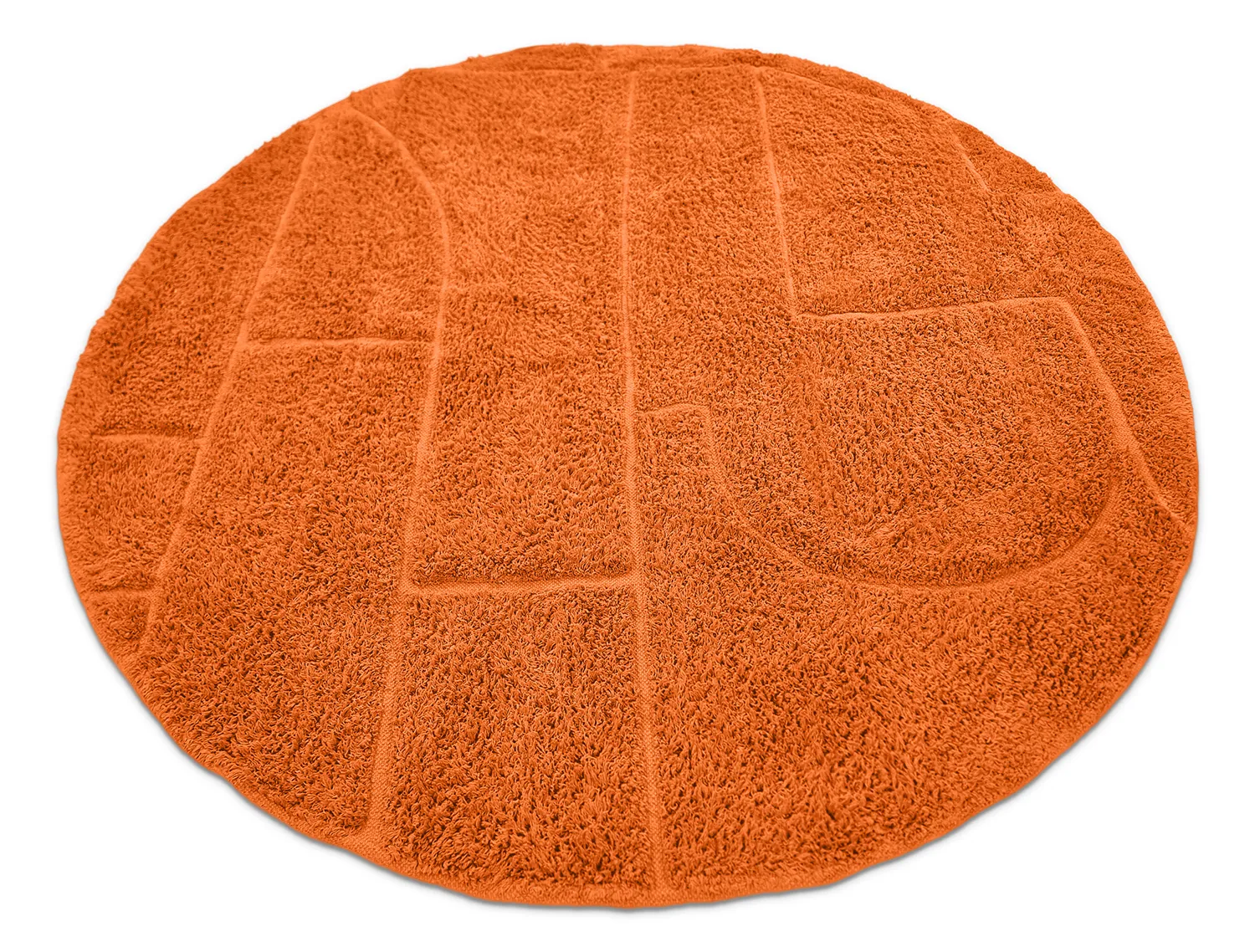 Rund matta - Cremona Natural Cotton Shaggy (orange)