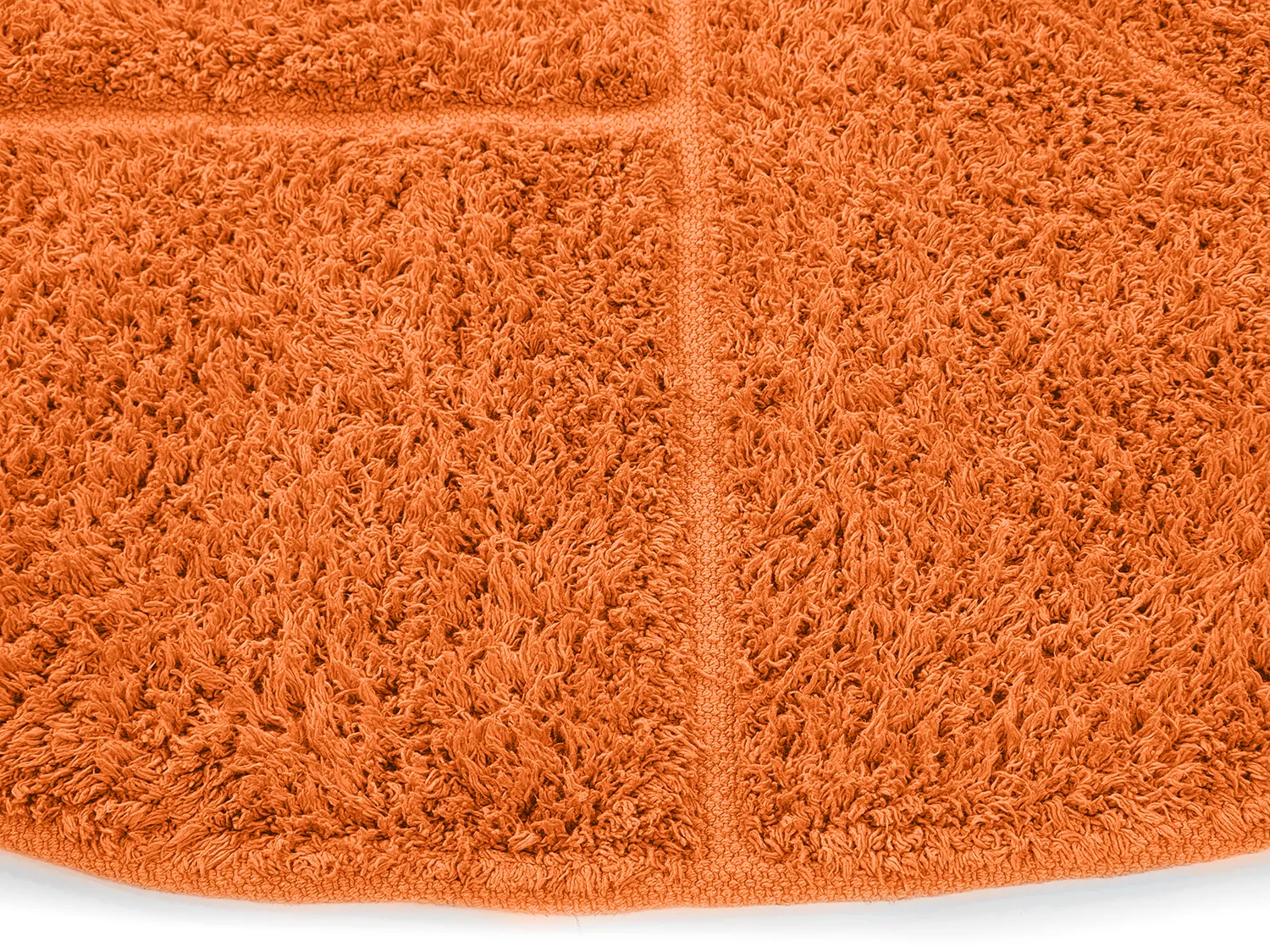 Rund matta - Cremona Natural Cotton Shaggy (orange)