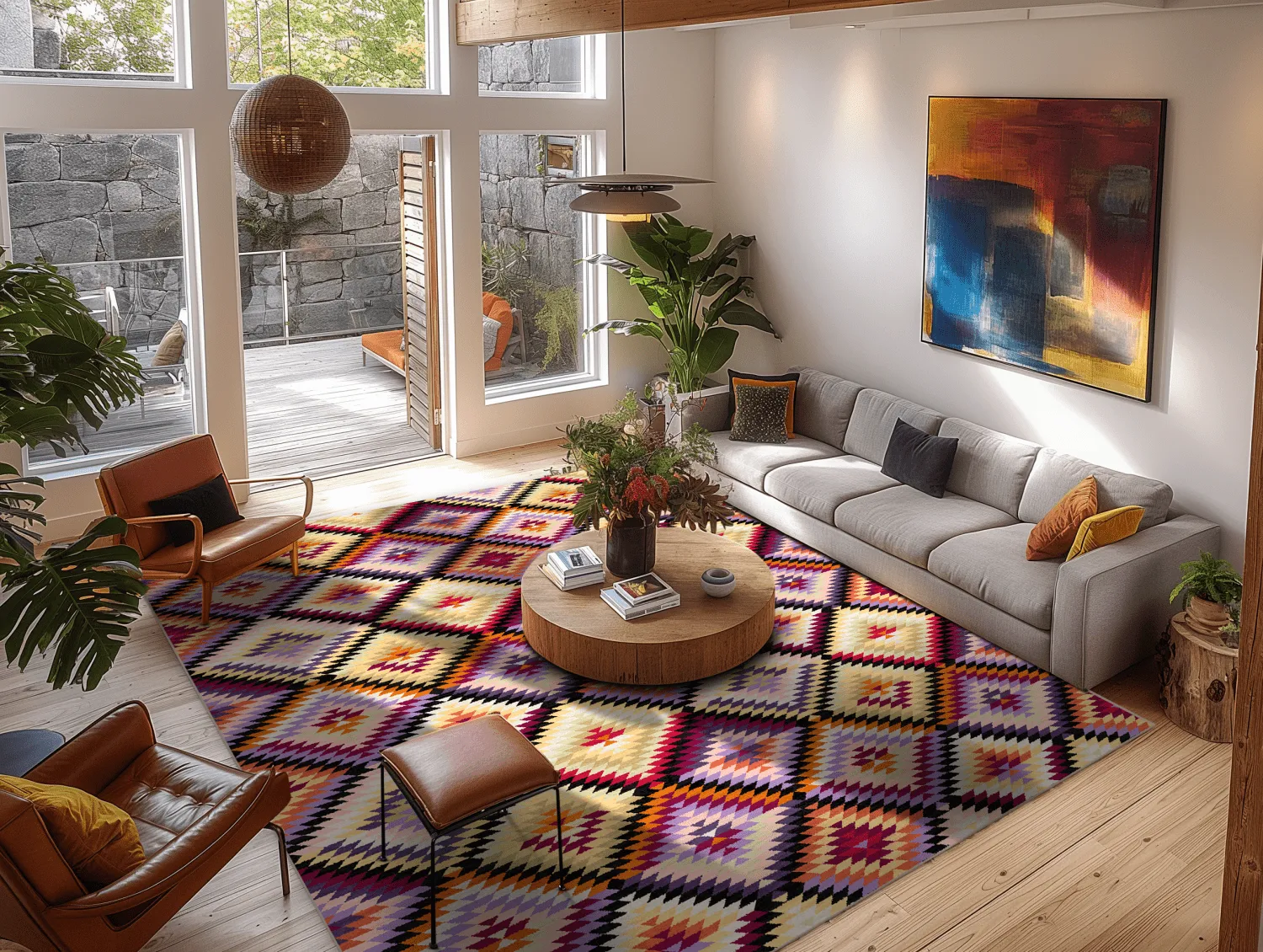 Wiltonmatta - Deia (rosa/multi)