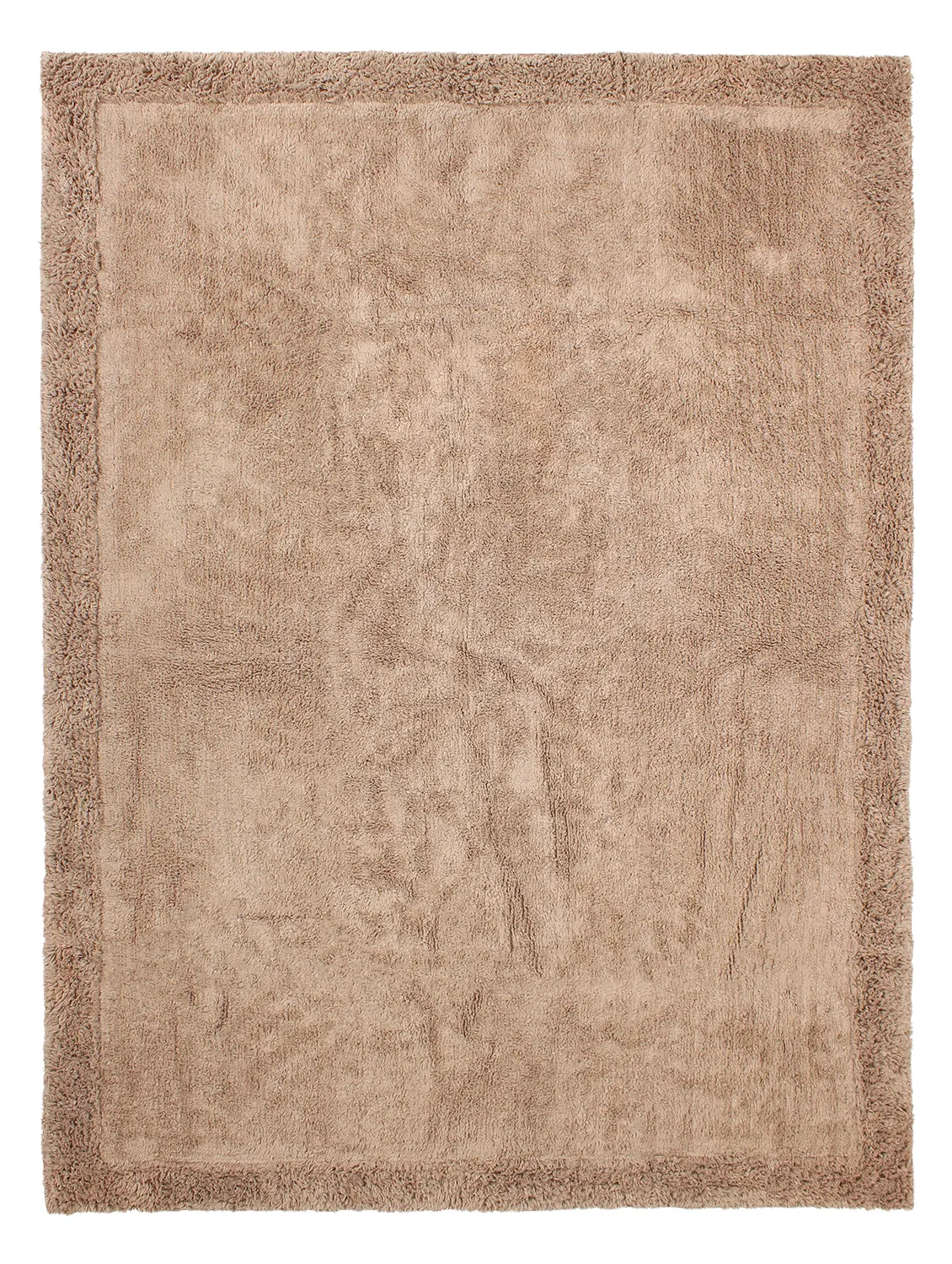 Ryamattor - Ebba Natural Cotton Shaggy (brun)