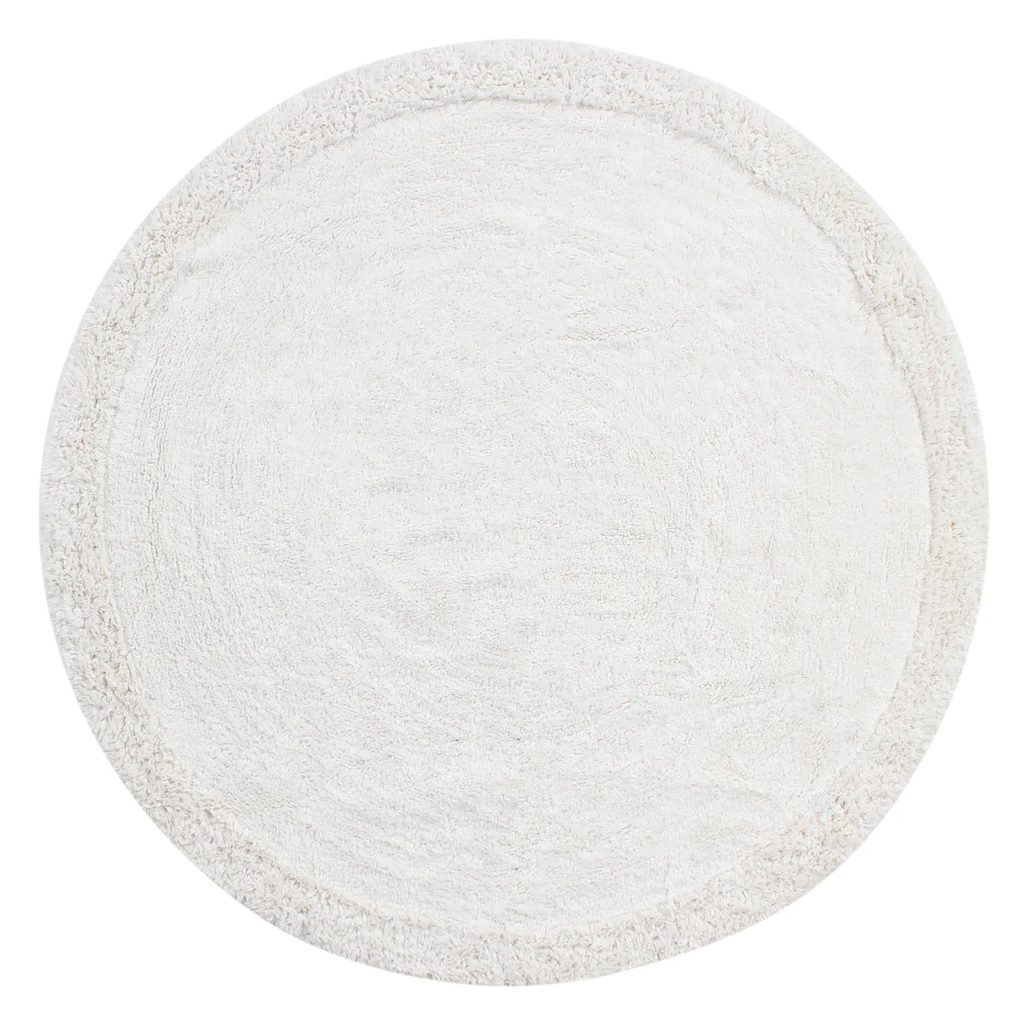 Rund matta - Ebba Natural Cotton Shaggy (offwhite)