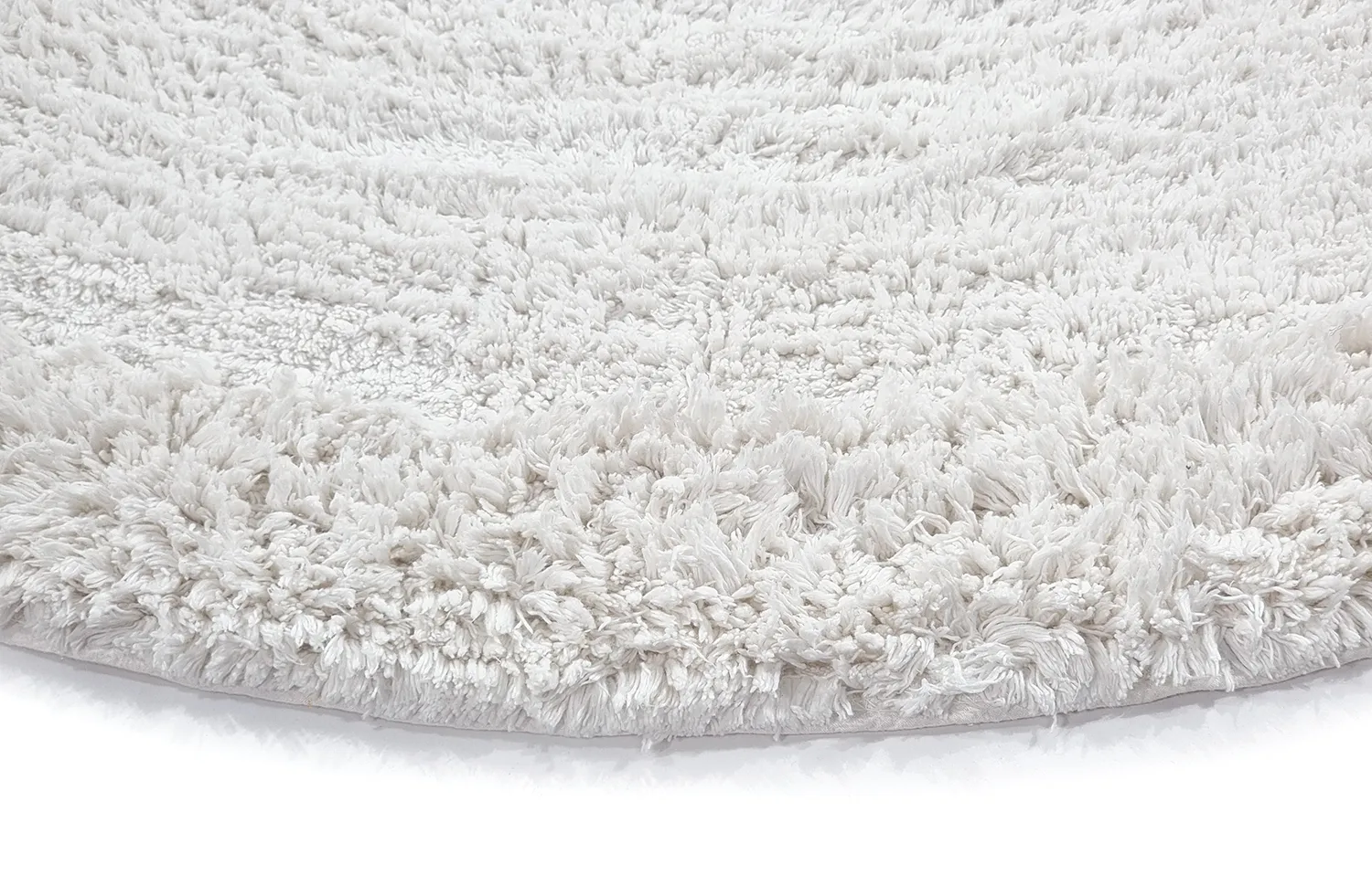 Rund matta - Ebba Natural Cotton Shaggy (offwhite)