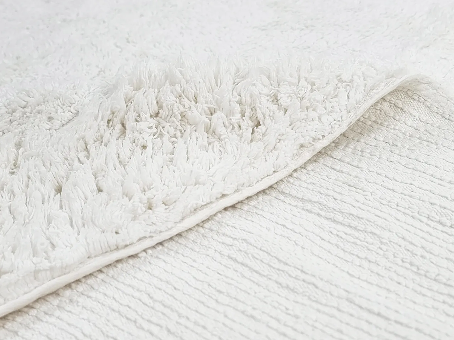 Rund matta - Ebba Natural Cotton Shaggy (offwhite)