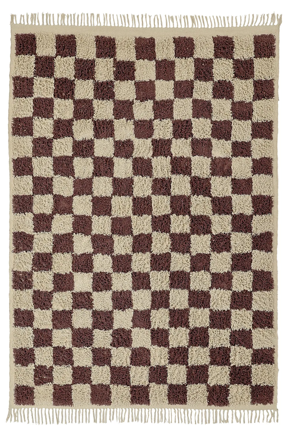 Ryamattor - Elsey Natural Cotton Shaggy (beige/brun)