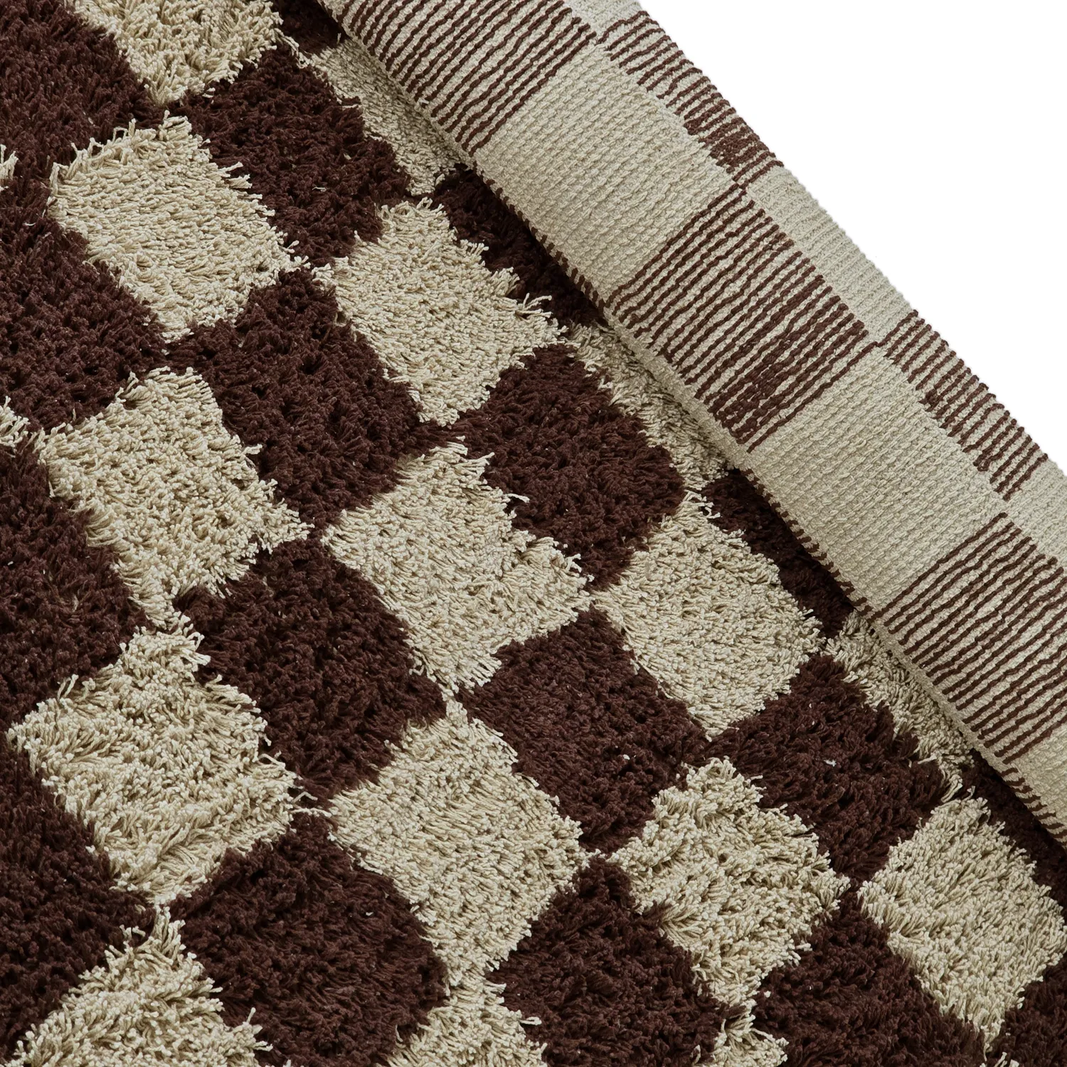 Ryamattor - Elsey Natural Cotton Shaggy (beige/brun)