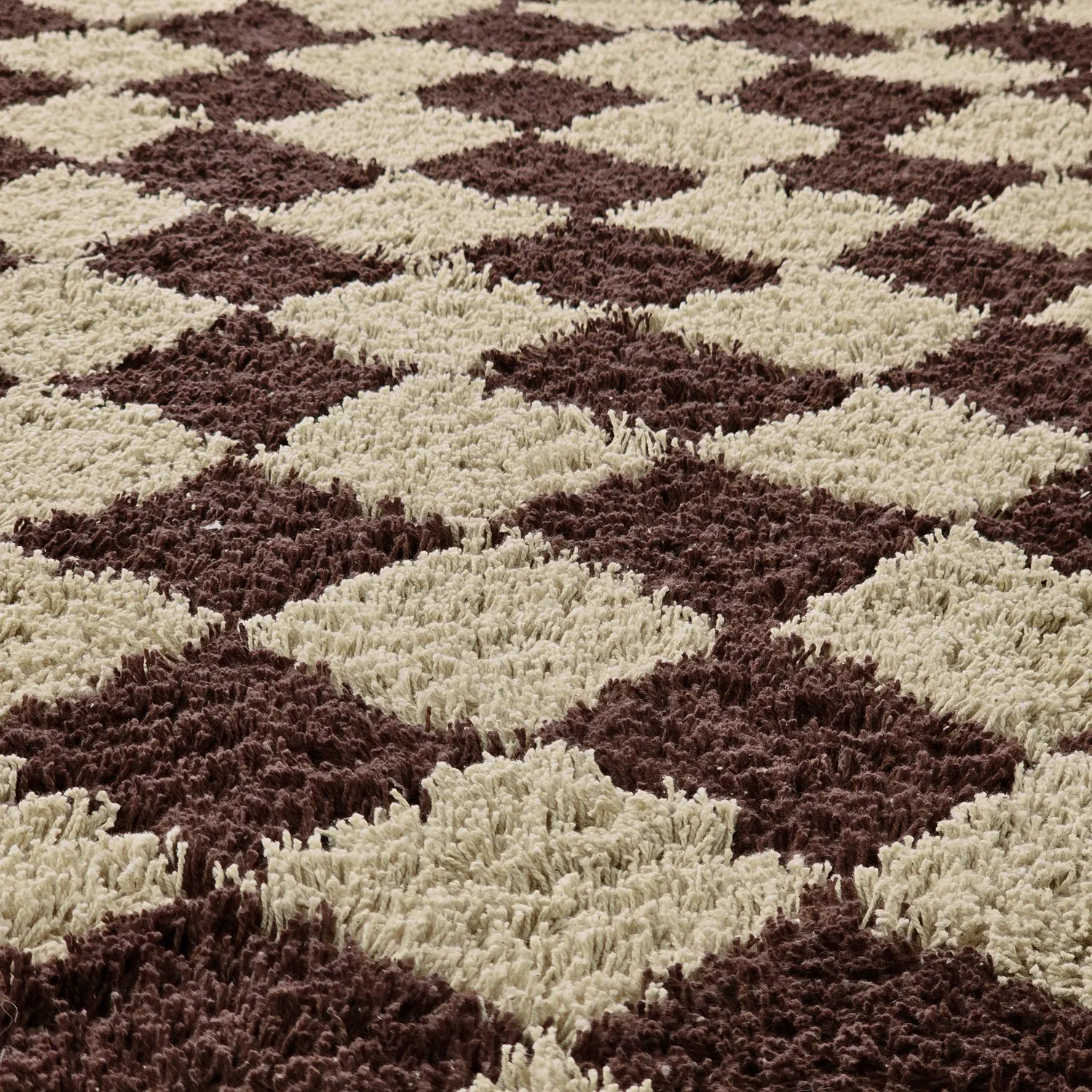 Ryamattor - Elsey Natural Cotton Shaggy (beige/brun)
