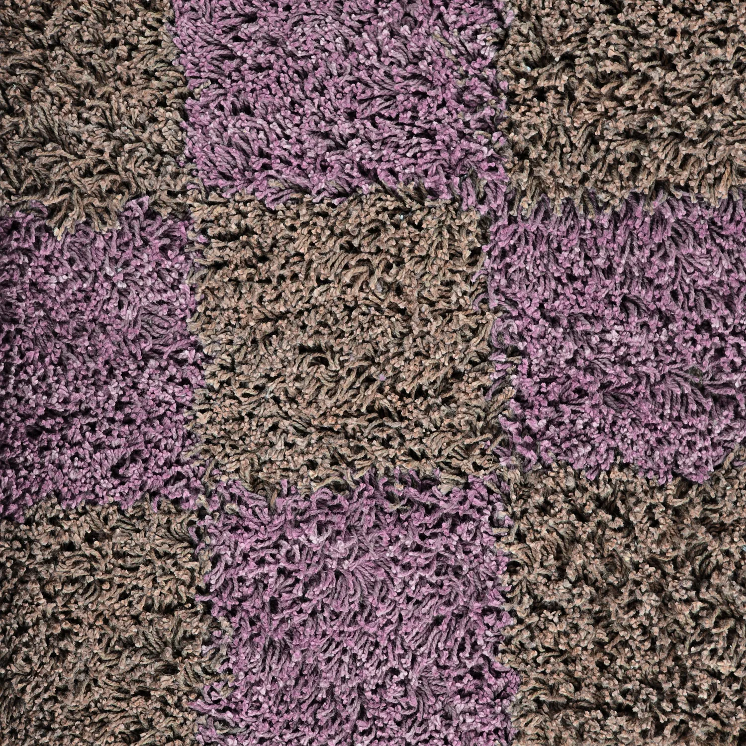 Ryamattor - Elsey Natural Cotton Shaggy (brun/lila)