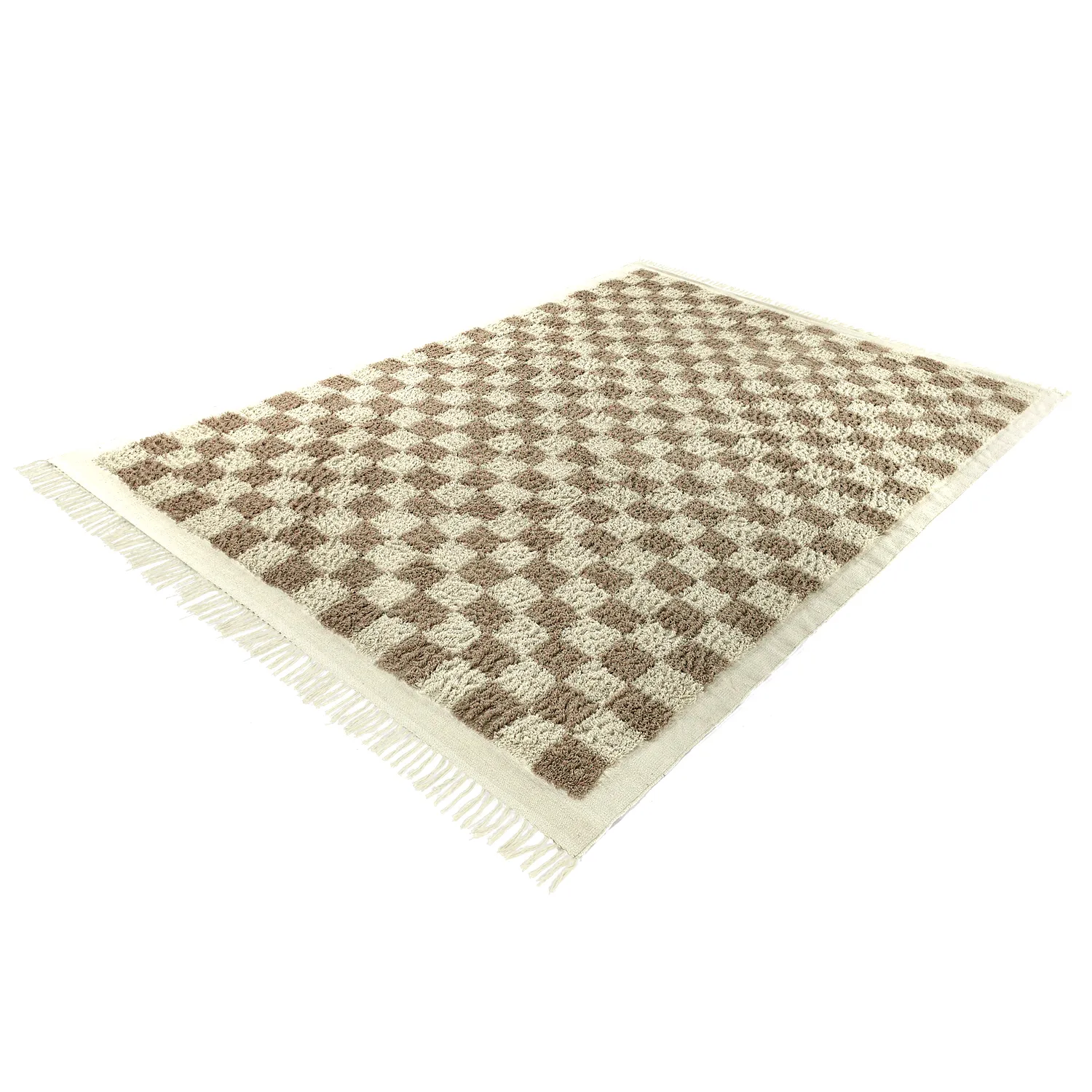 Ryamattor - Elsey Natural Cotton Shaggy (cream/sand)