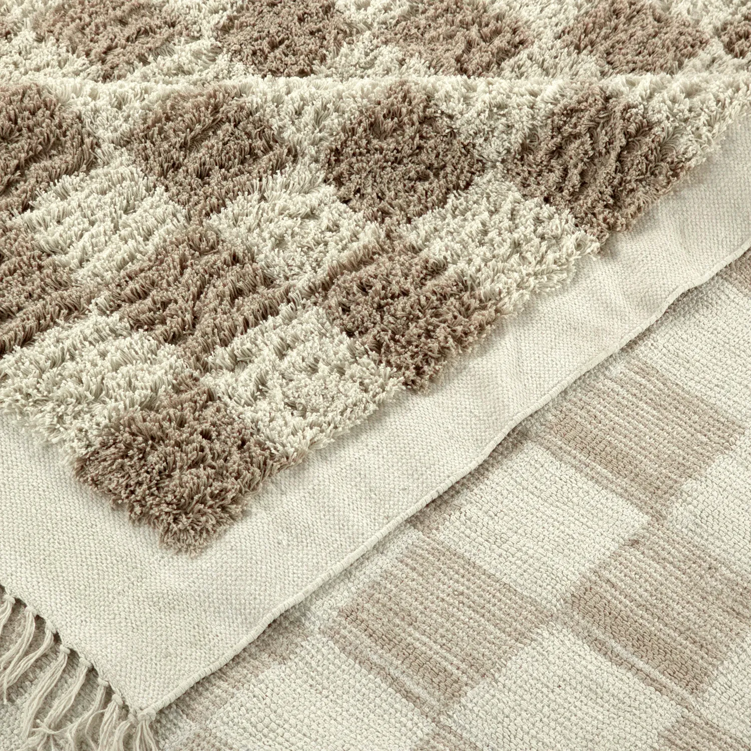 Ryamattor - Elsey Natural Cotton Shaggy (cream/sand)