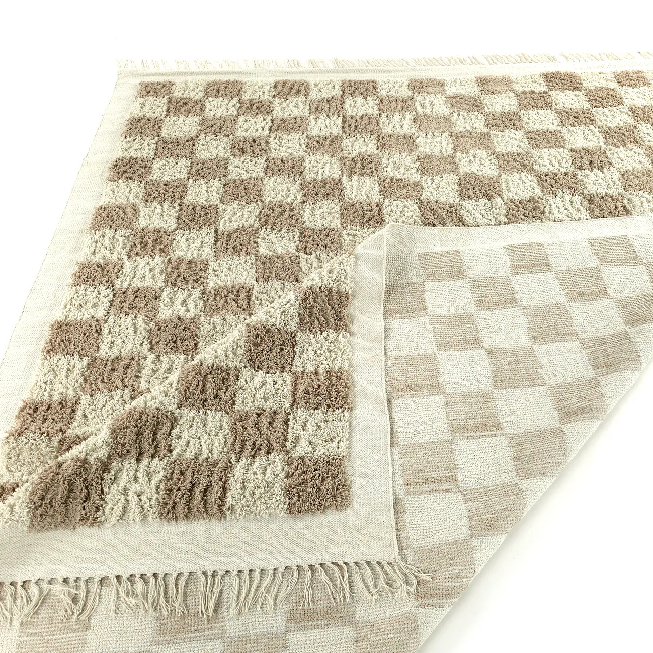 Ryamattor - Elsey Natural Cotton Shaggy (cream/sand)