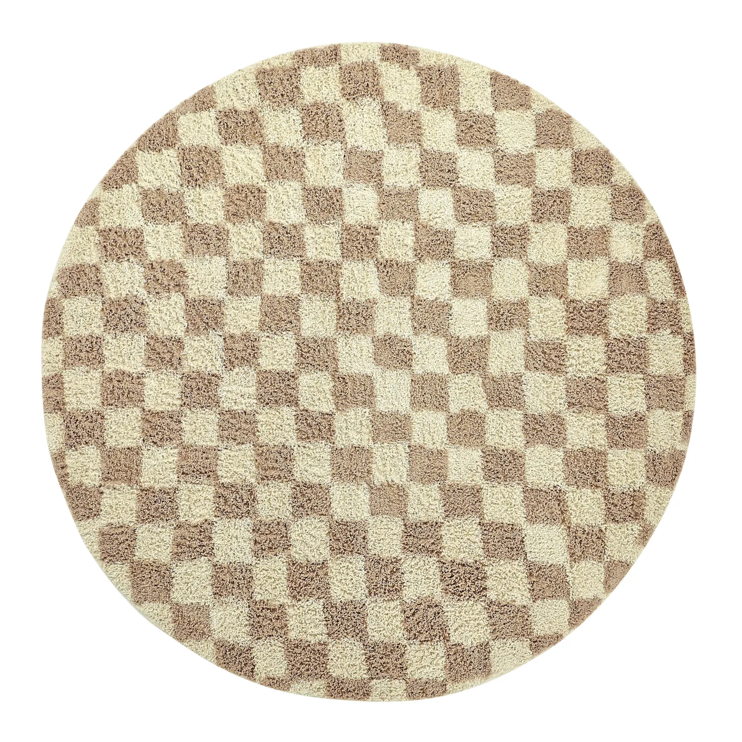 Rund matta - Elsey Natural Cotton Shaggy (cream/sand)