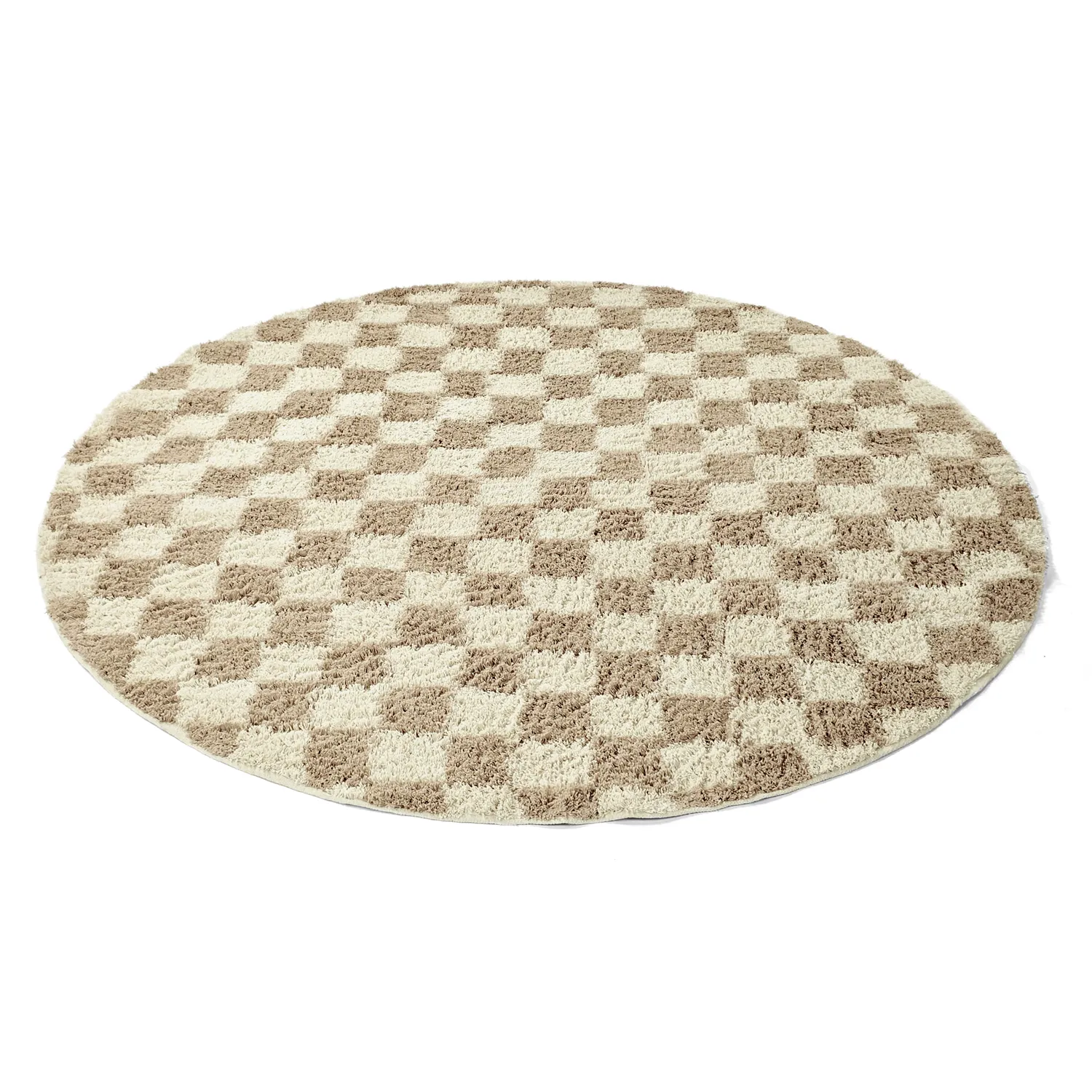 Rund matta - Elsey Natural Cotton Shaggy (cream/sand)