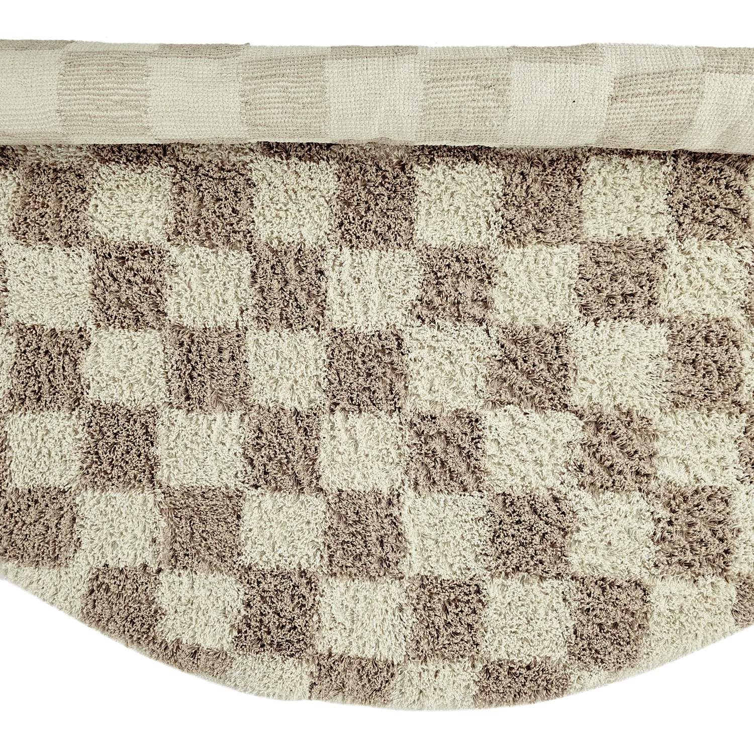 Rund matta - Elsey Natural Cotton Shaggy (cream/sand)