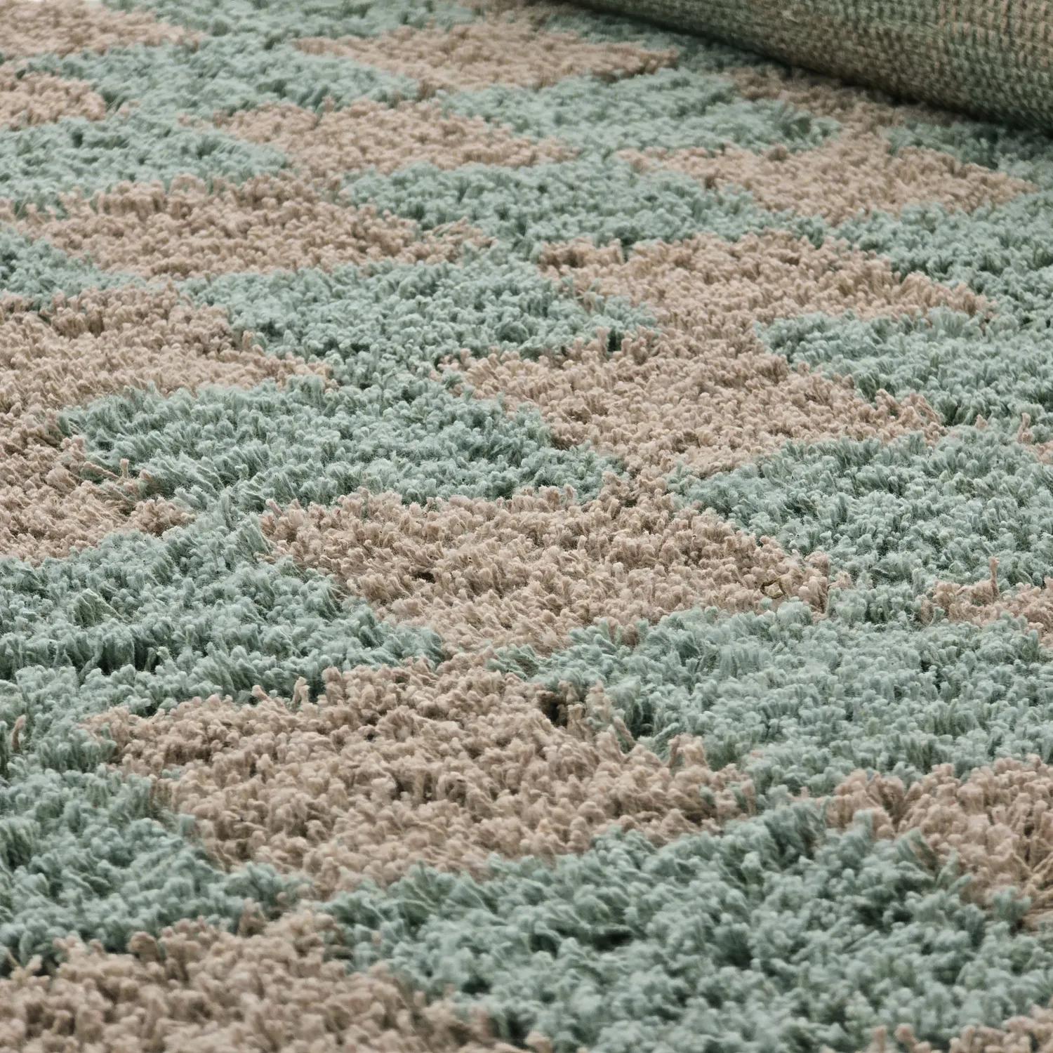Ryamattor - Elsey Natural Cotton Shaggy (grå/rosa)