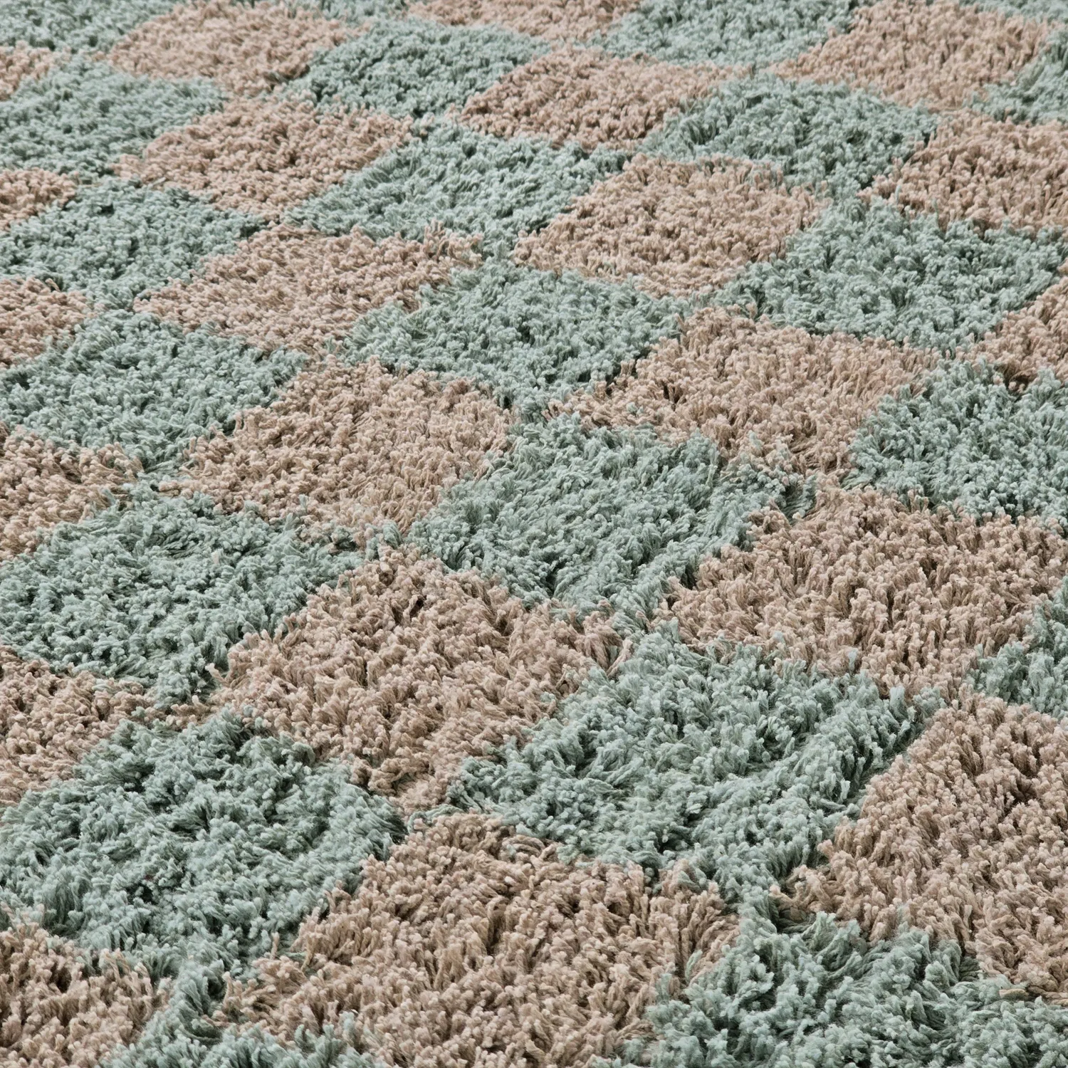 Ryamattor - Elsey Natural Cotton Shaggy (grå/rosa)