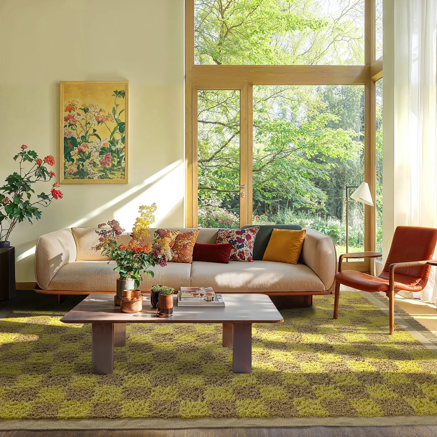Ryamattor - Elsey Natural Cotton Shaggy (gul/beige)