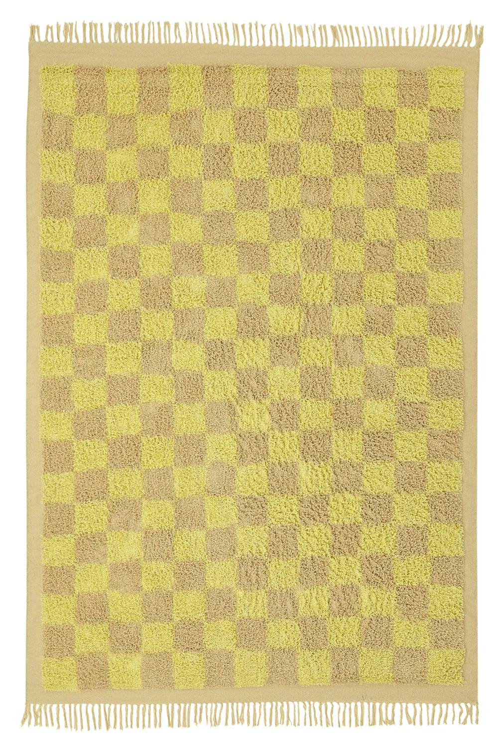 Ryamattor - Elsey Natural Cotton Shaggy (gul/beige)
