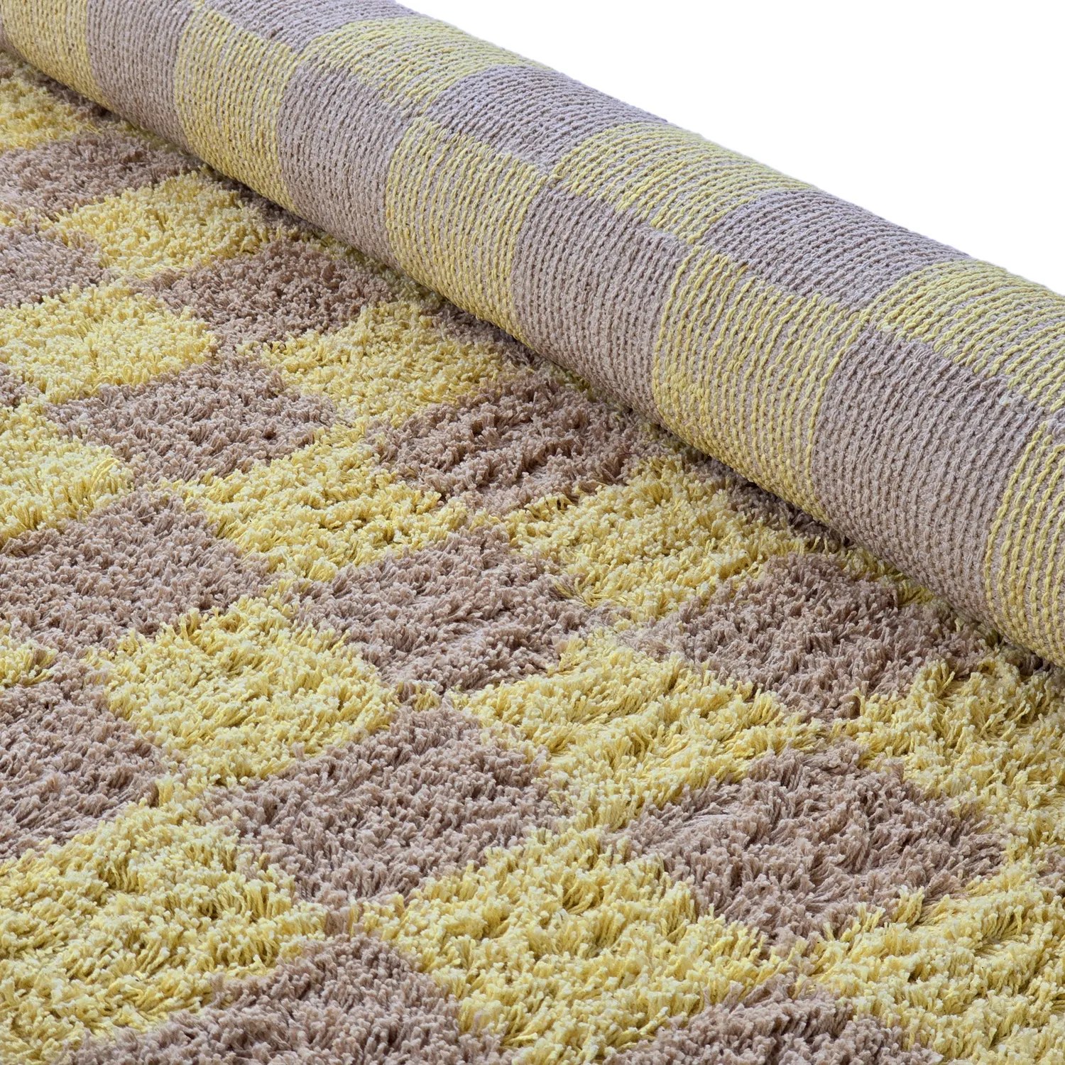 Ryamattor - Elsey Natural Cotton Shaggy (gul/beige)