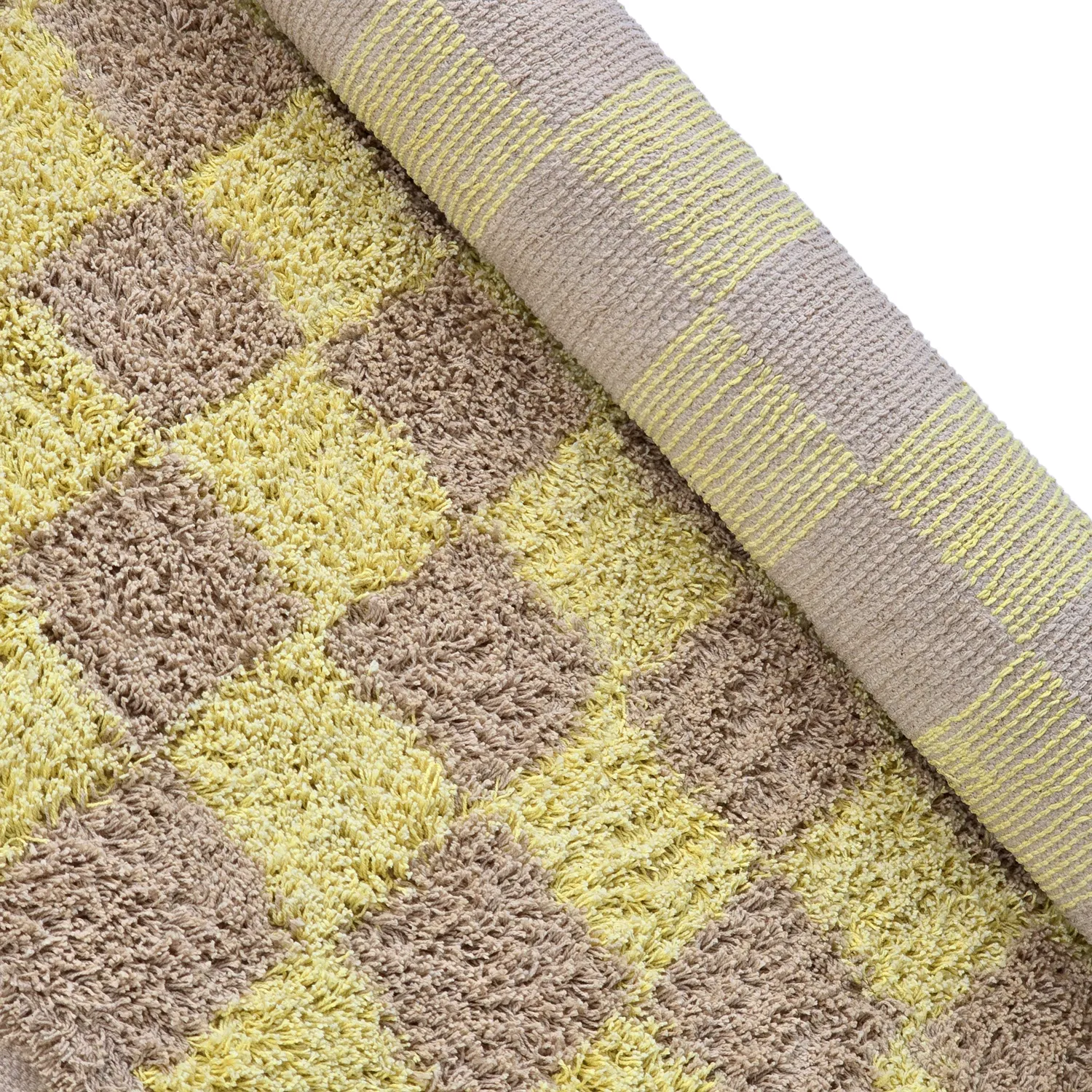 Ryamattor - Elsey Natural Cotton Shaggy (gul/beige)