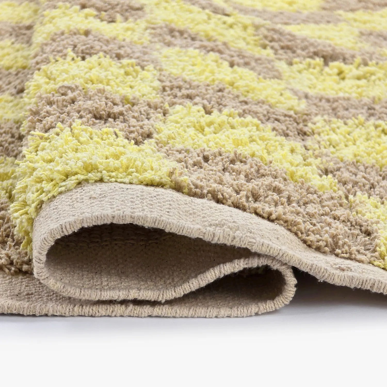 Ryamattor - Elsey Natural Cotton Shaggy (gul/beige)