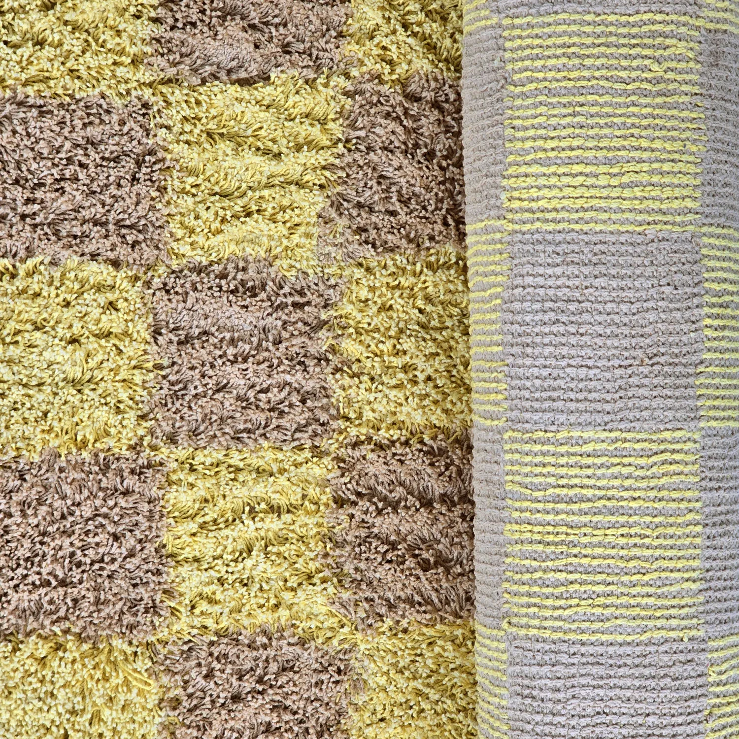 Ryamattor - Elsey Natural Cotton Shaggy (gul/beige)