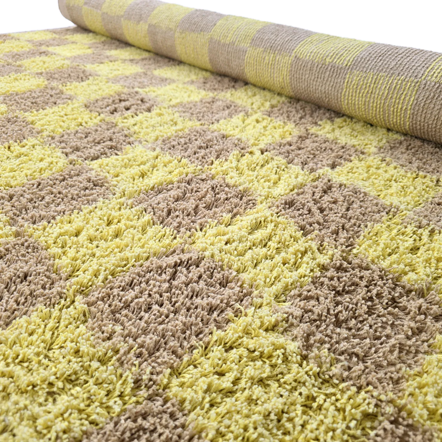 Ryamattor - Elsey Natural Cotton Shaggy (gul/beige)