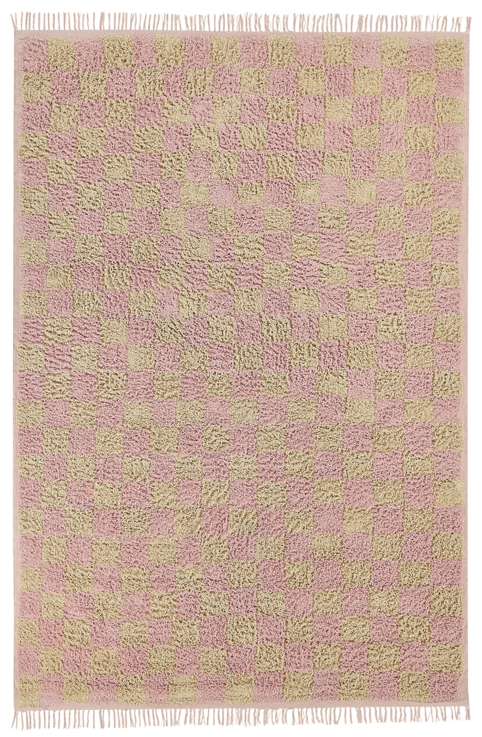 Ryamattor - Elsey Natural Cotton Shaggy (rosa/orange)