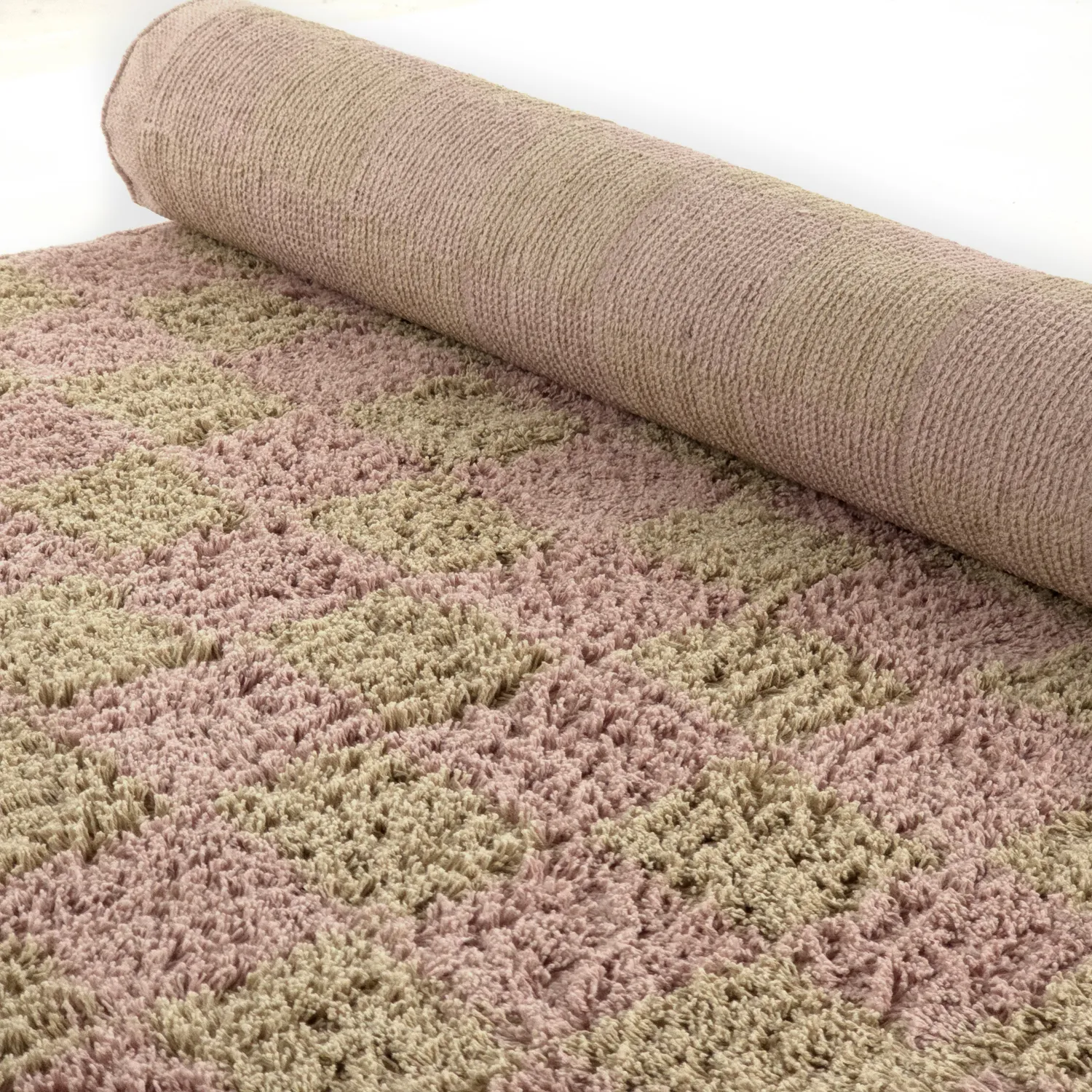 Ryamattor - Elsey Natural Cotton Shaggy (rosa/orange)