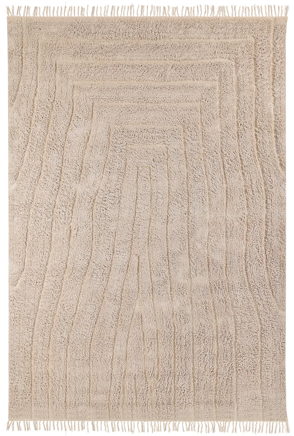 Ryamattor - Farley Natural Cotton Shaggy (beige)
