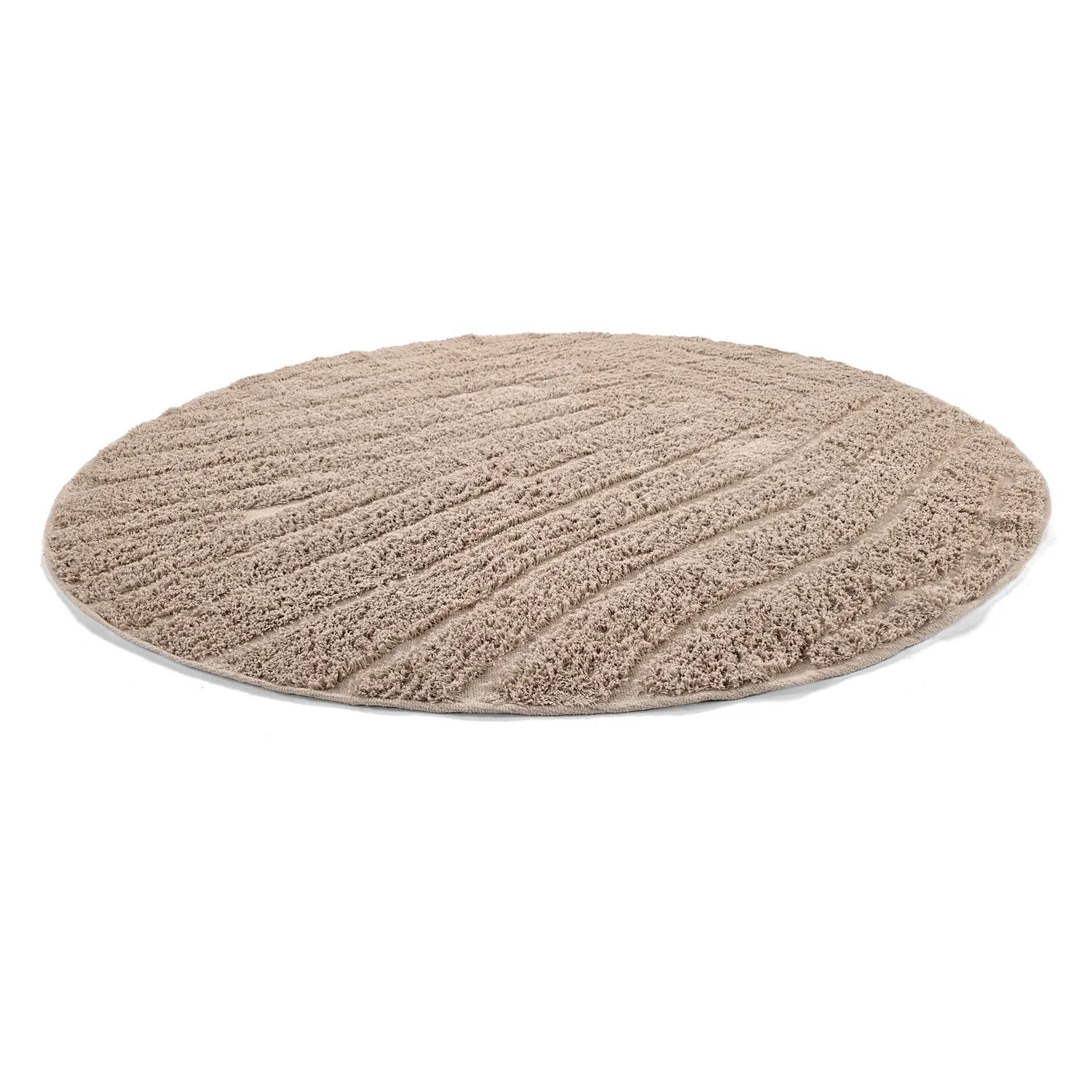 Rund matta - Farley Natural Cotton Shaggy (beige)