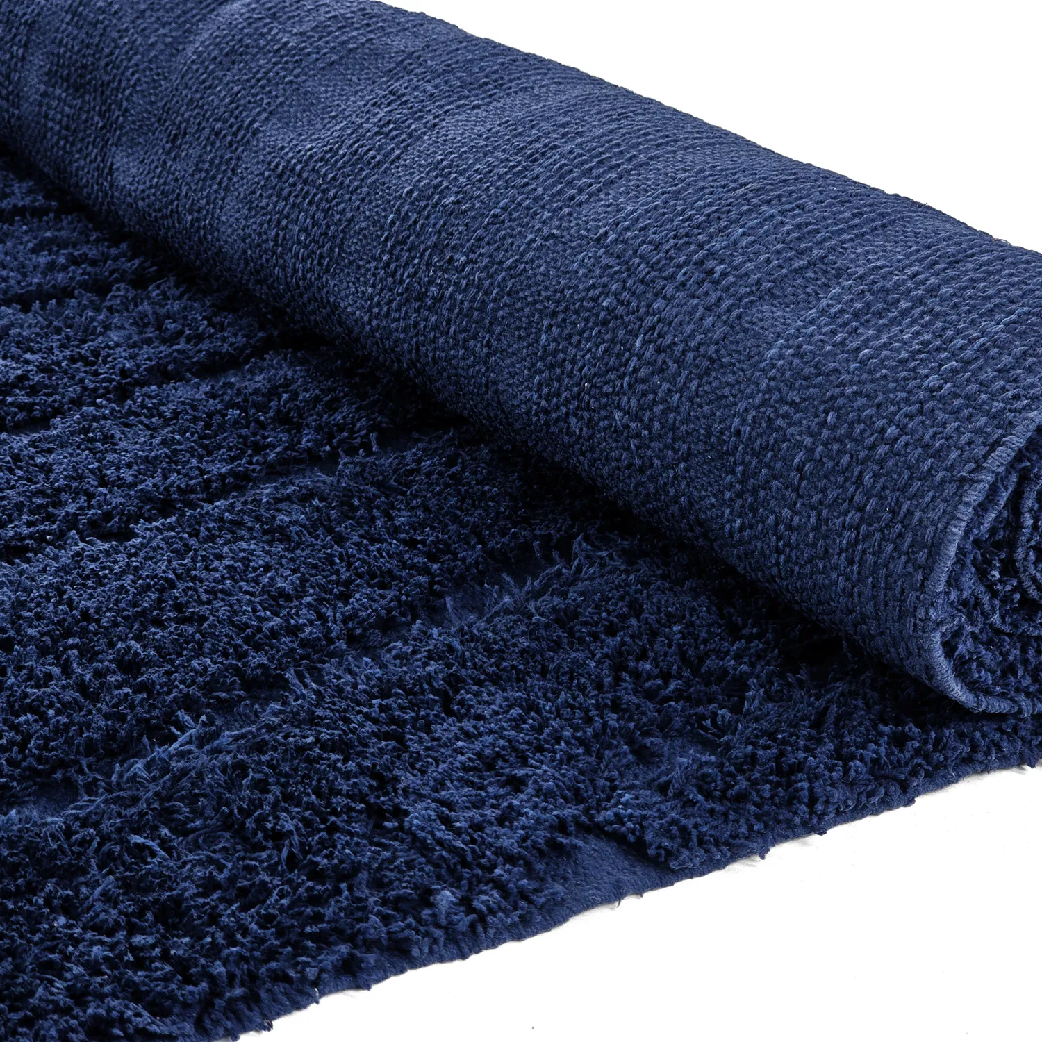 Ryamattor - Farley Natural Cotton Shaggy (blå)
