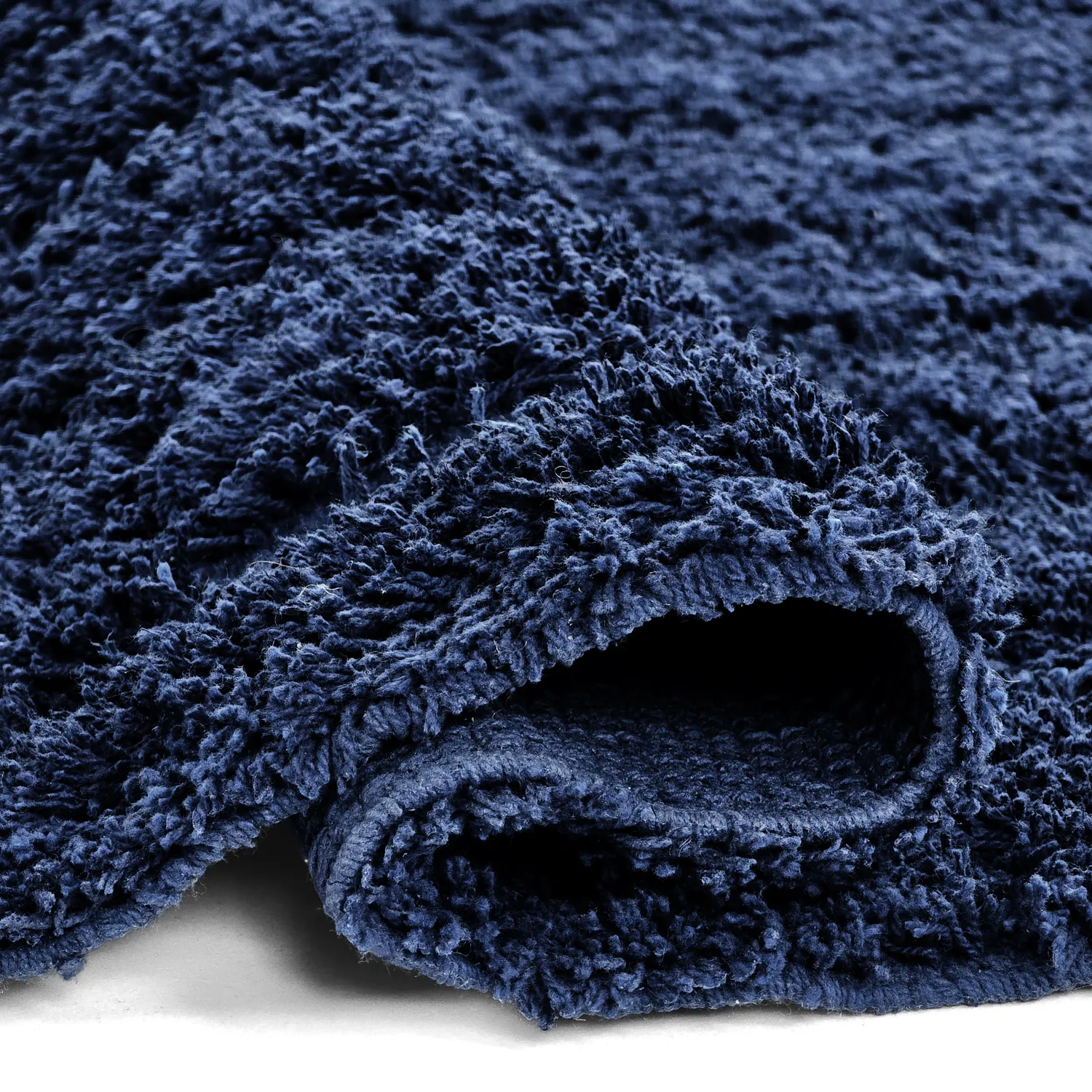 Ryamattor - Farley Natural Cotton Shaggy (blå)